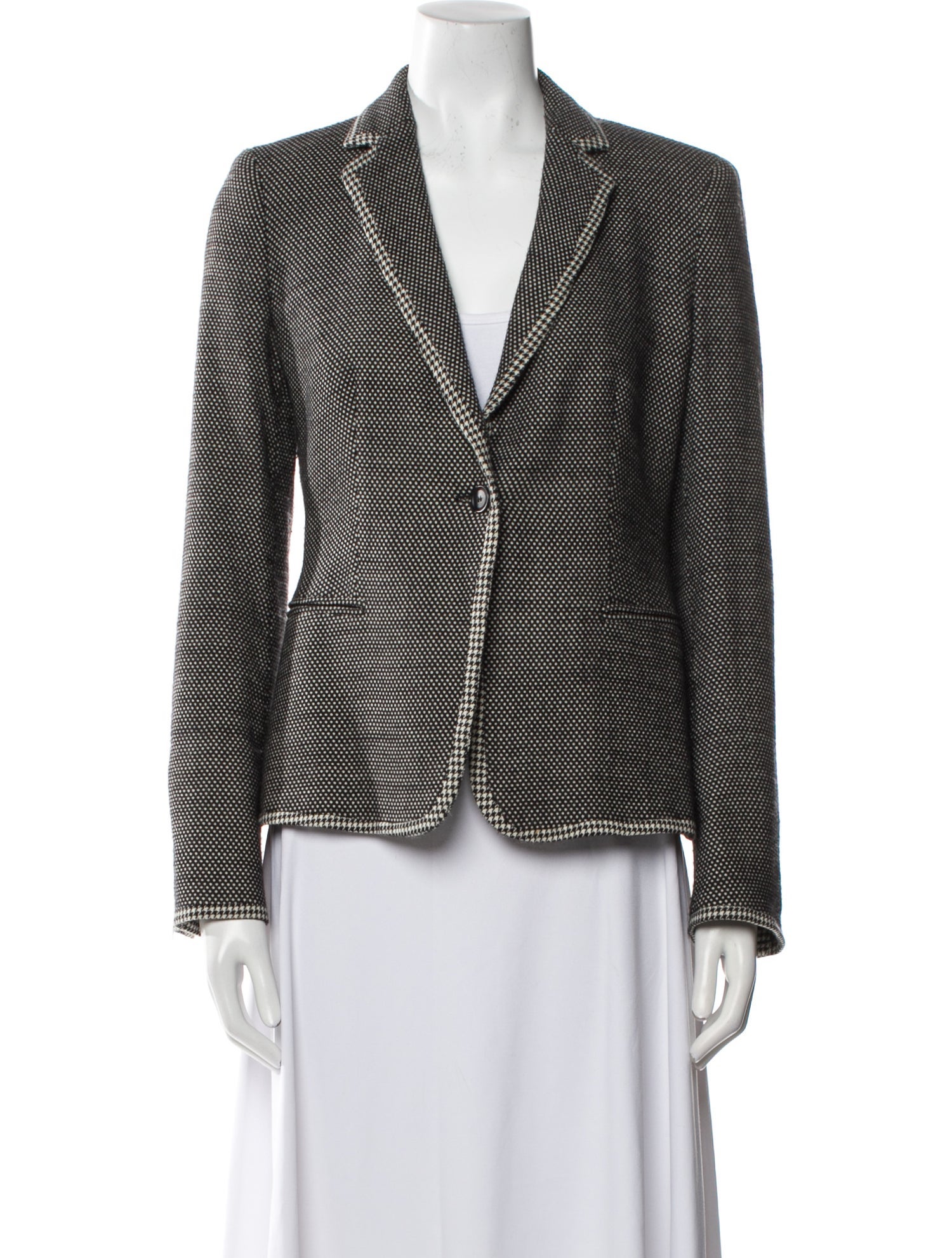 Max Mara Virgin Wool Polka Dot Print Blazer