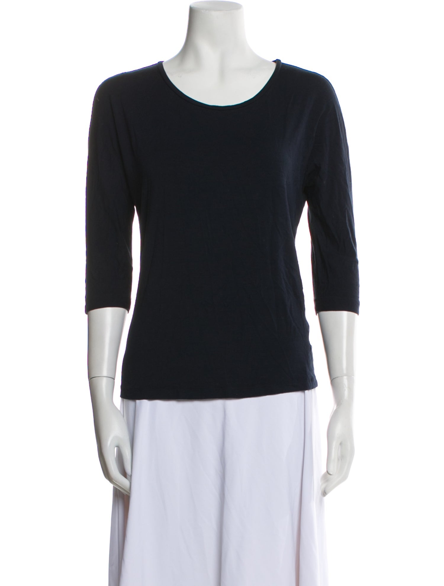 Max Mara Scoop Neck Three-Quarter Sleeve T-Shirt