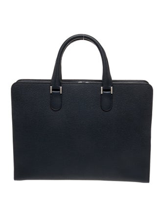 Valextra Leather Top Handle Bag