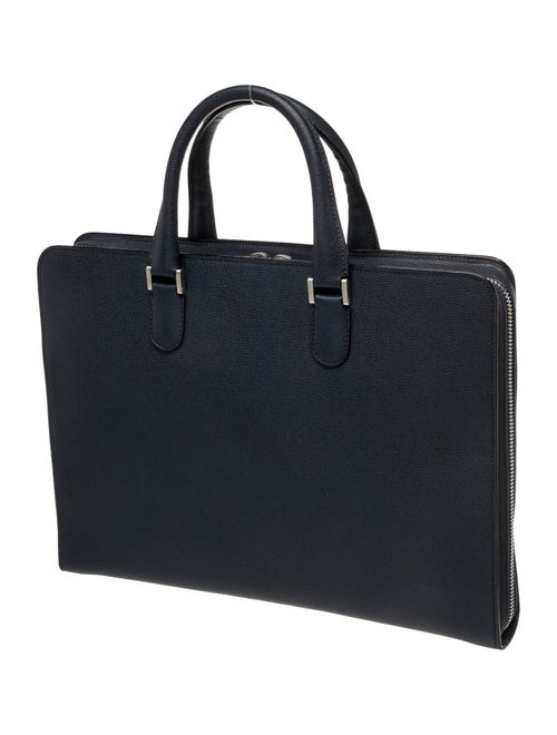 Valextra Leather Top Handle Bag