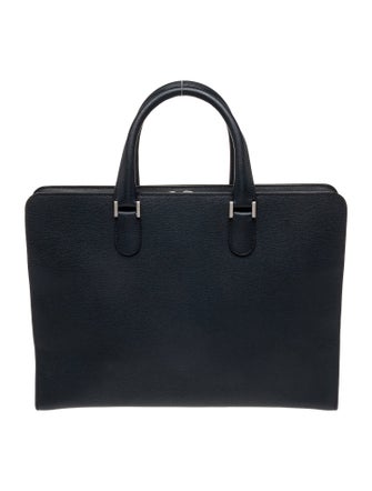 Valextra Leather Top Handle Bag