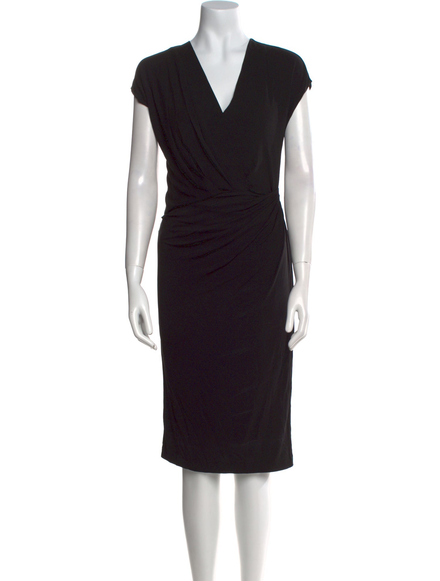 Max Mara Studio V-Neck Knee-Length Dress