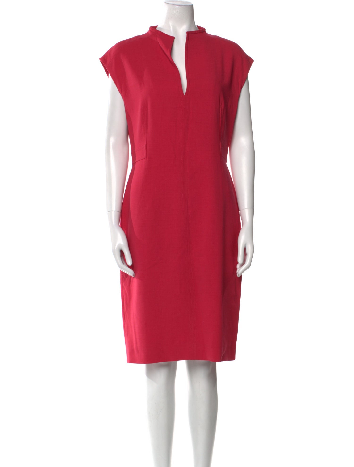 Max Mara V-Neck Knee-Length Dress