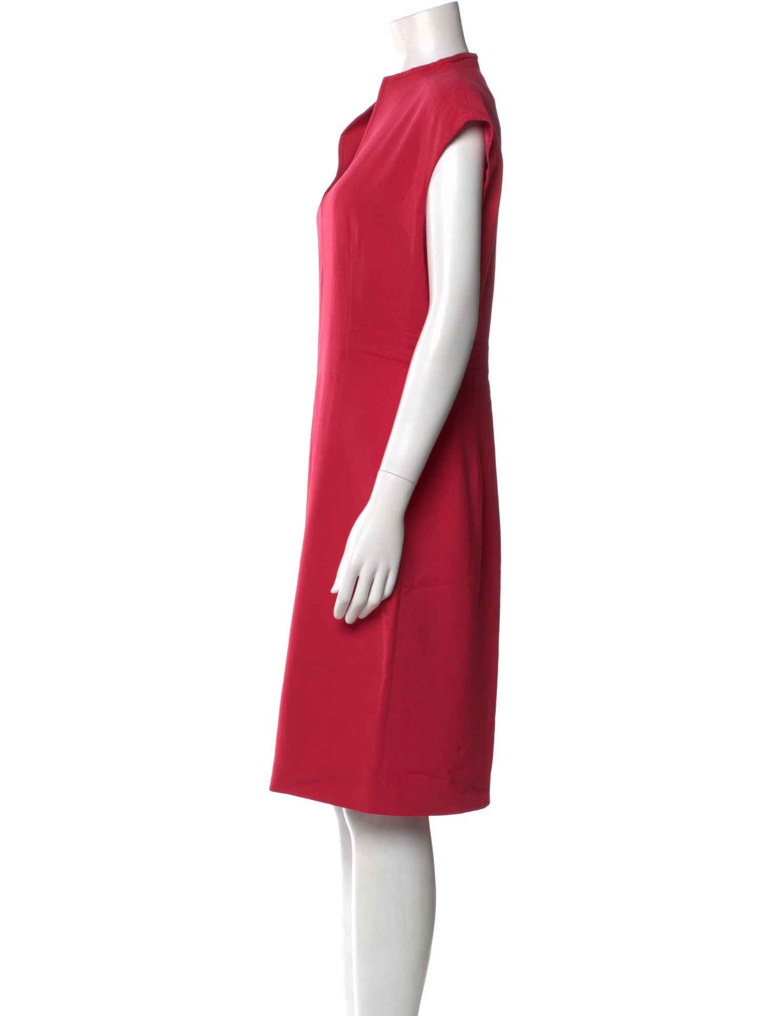 Max Mara V-Neck Knee-Length Dress