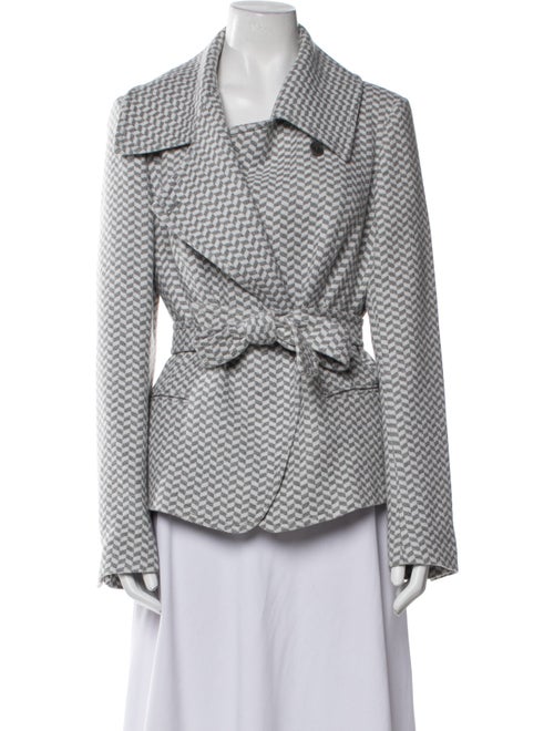 Max Mara Virgin Wool Printed Blazer