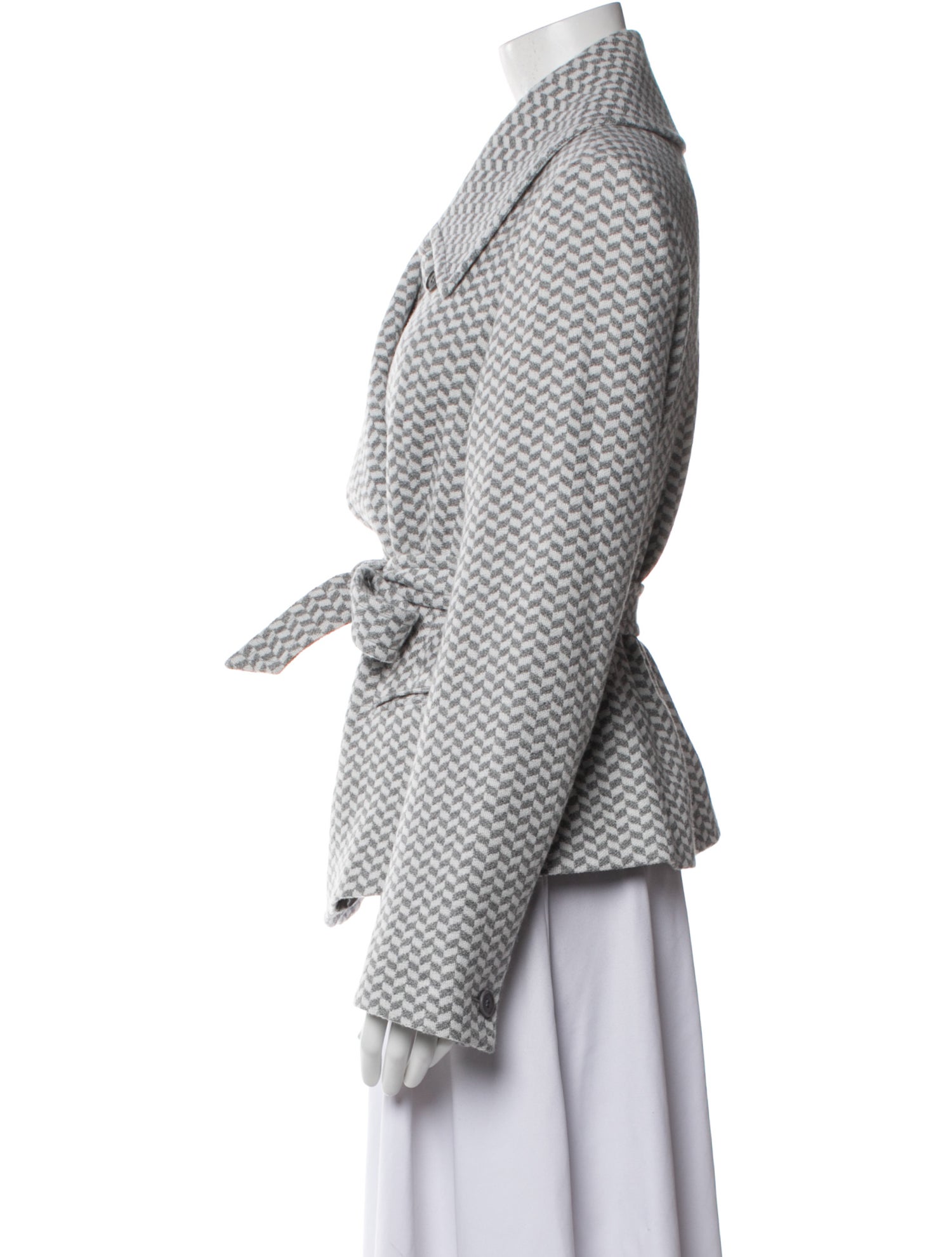 Max Mara Virgin Wool Printed Blazer