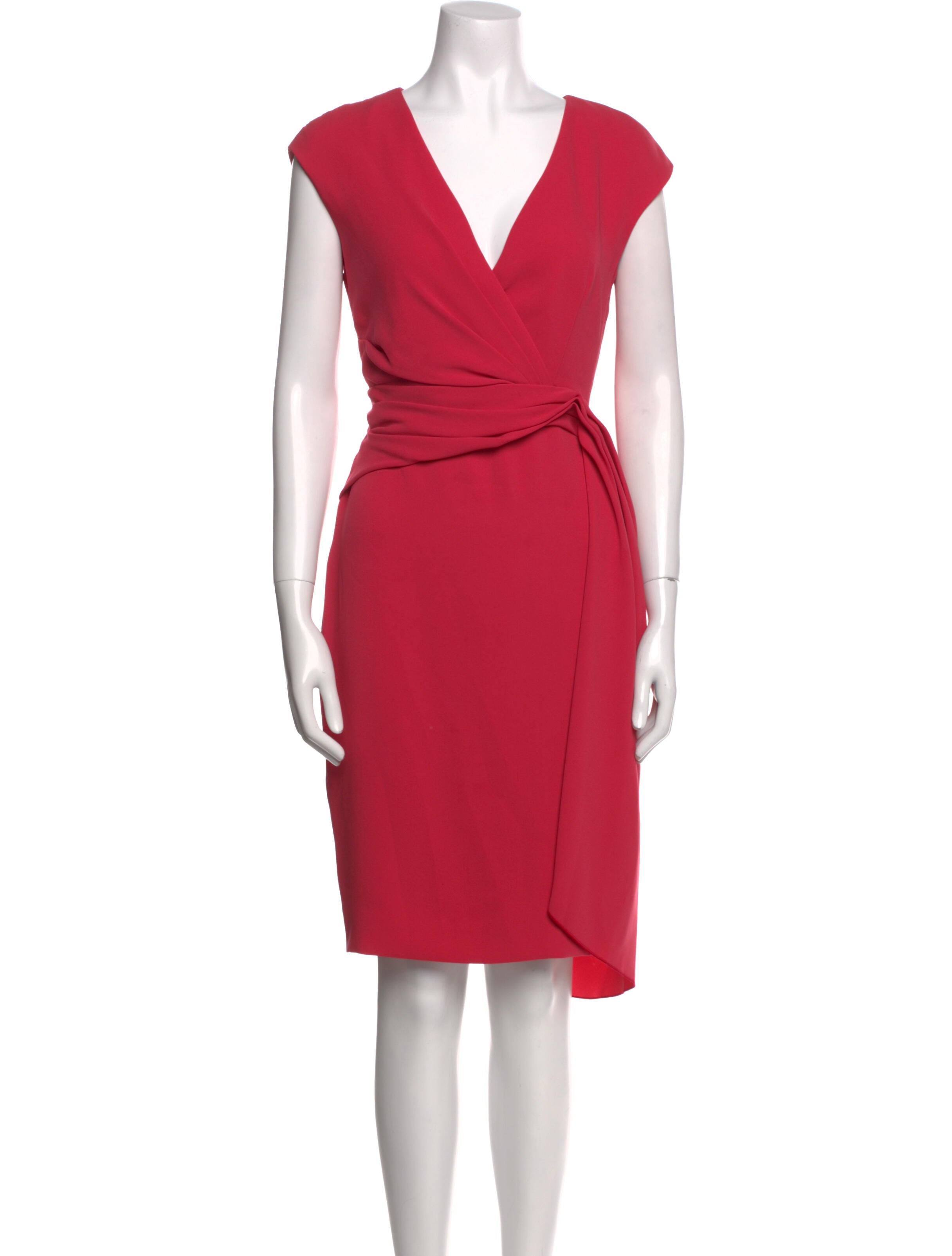 Max Mara V-Neck Knee-Length Dress