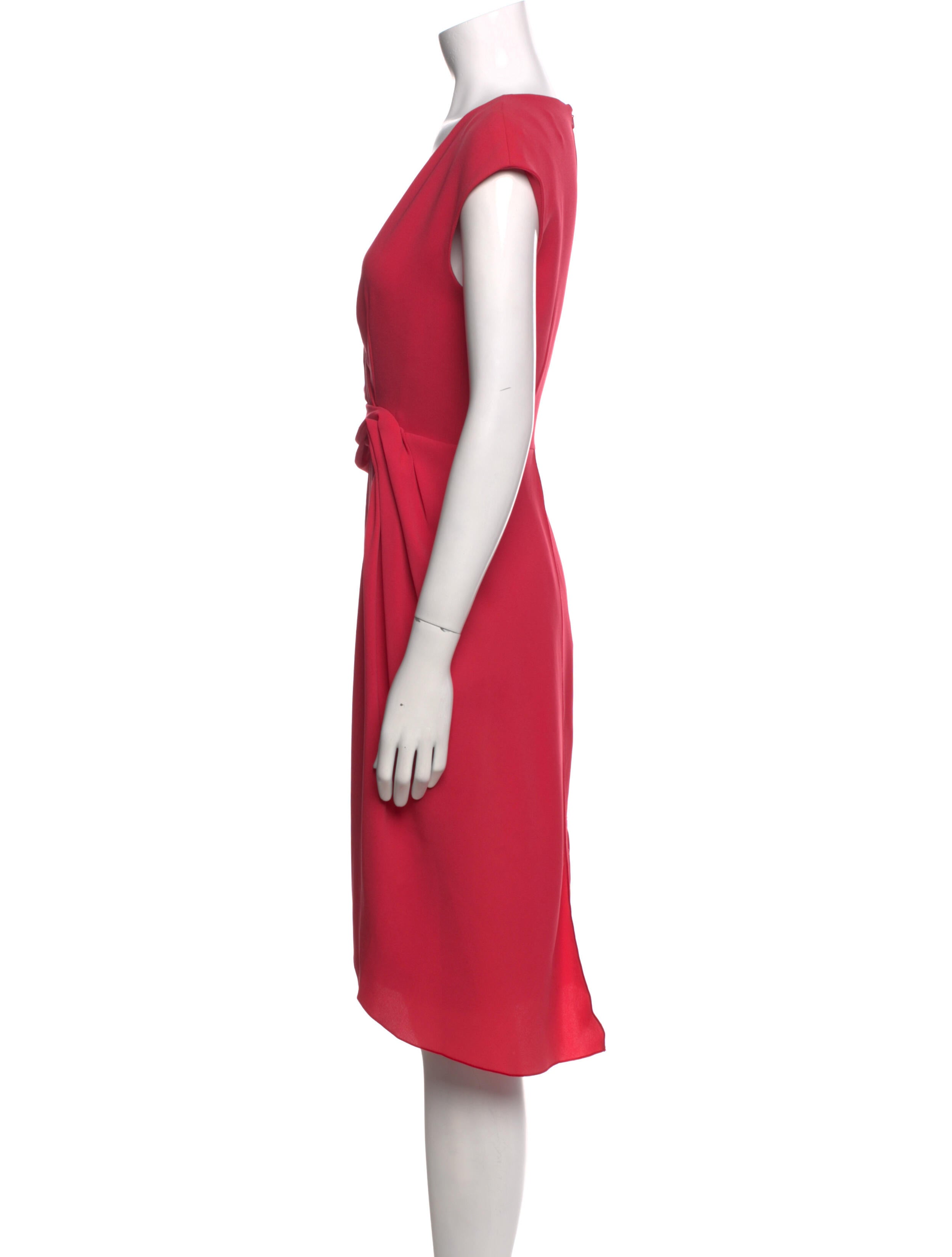 Max Mara V-Neck Knee-Length Dress