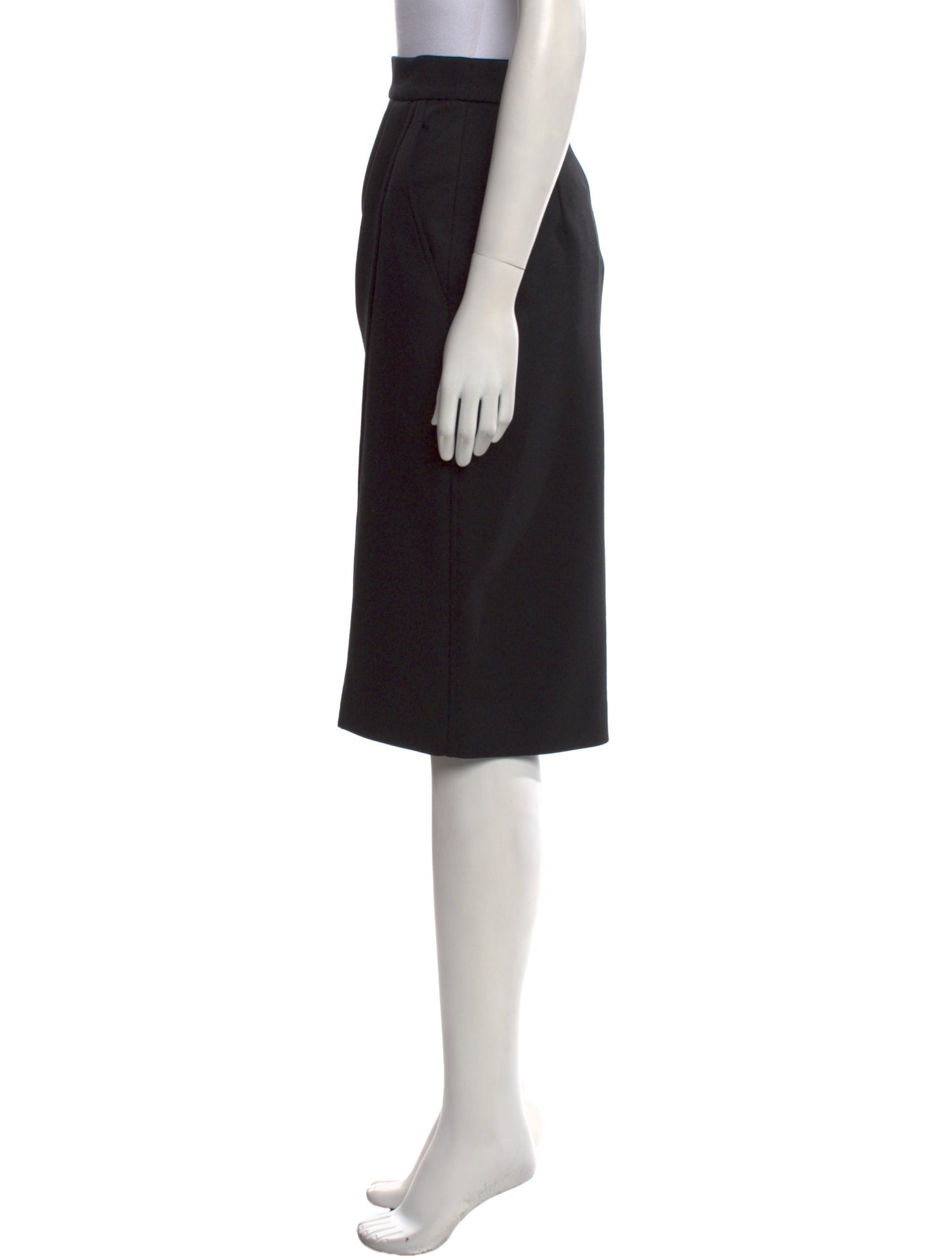 Max Mara Pleated Accents Knee-Length Skirt