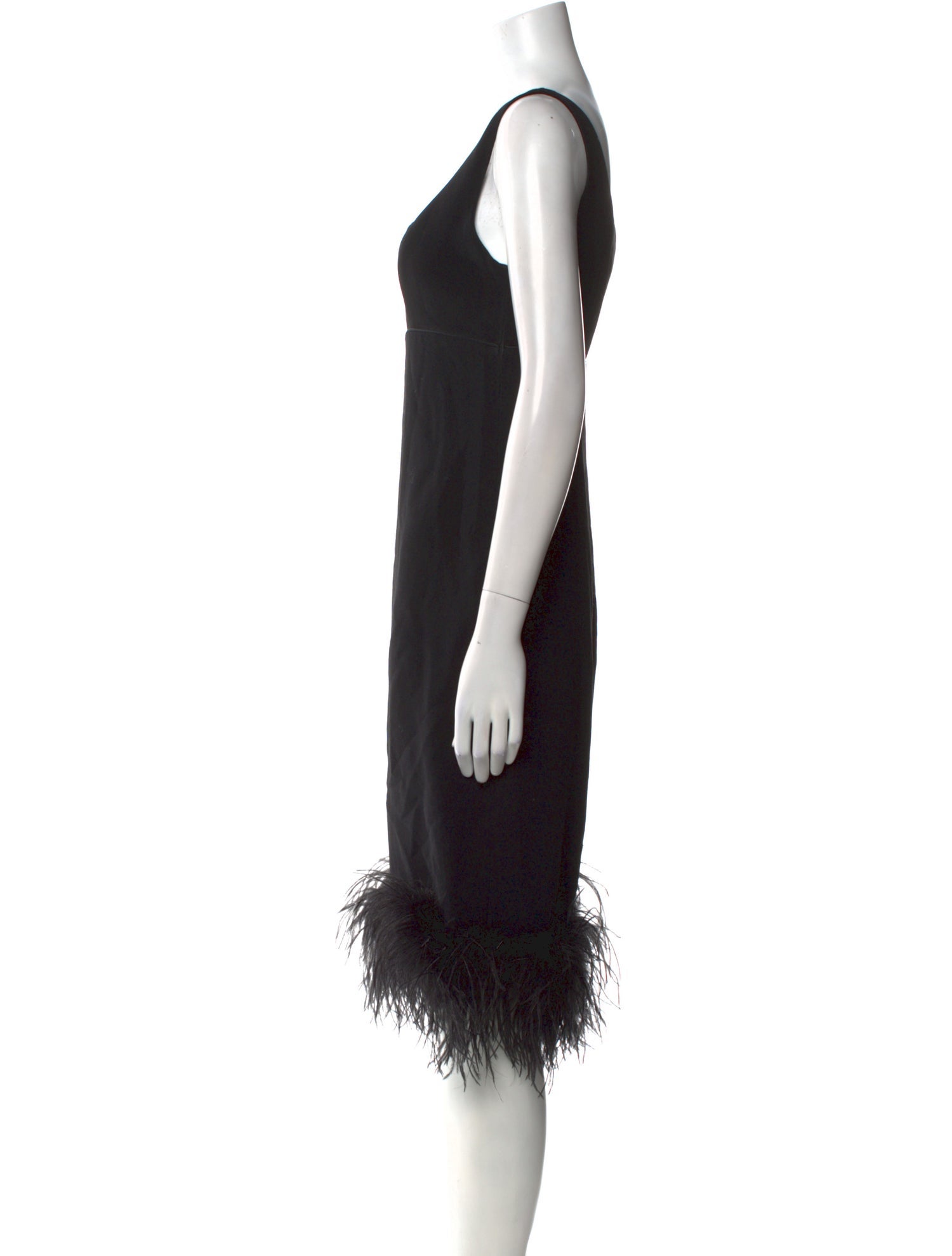 Max Mara Square Neckline Midi Length Dress