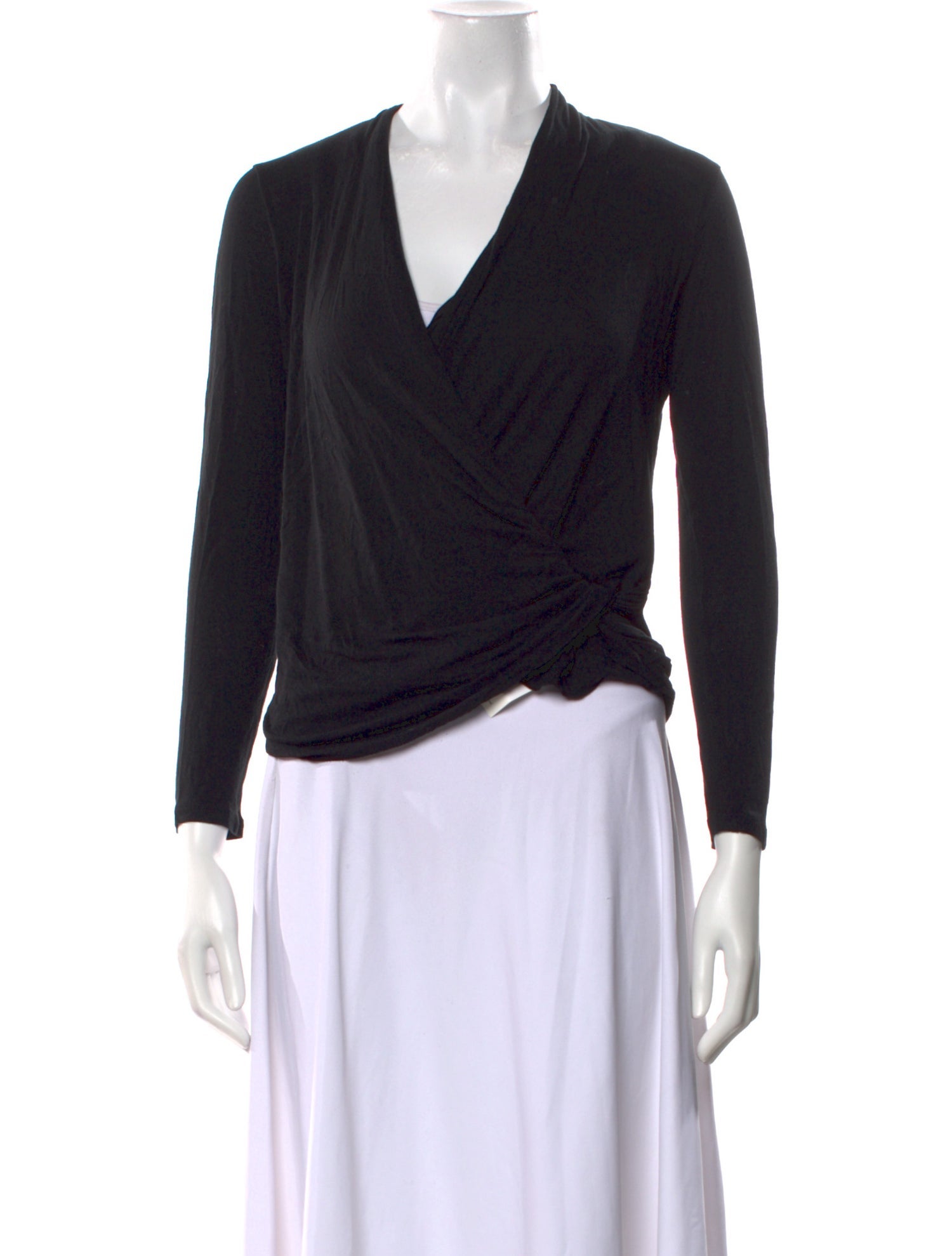 Max Mara V-Neck Long Sleeve Crop Top