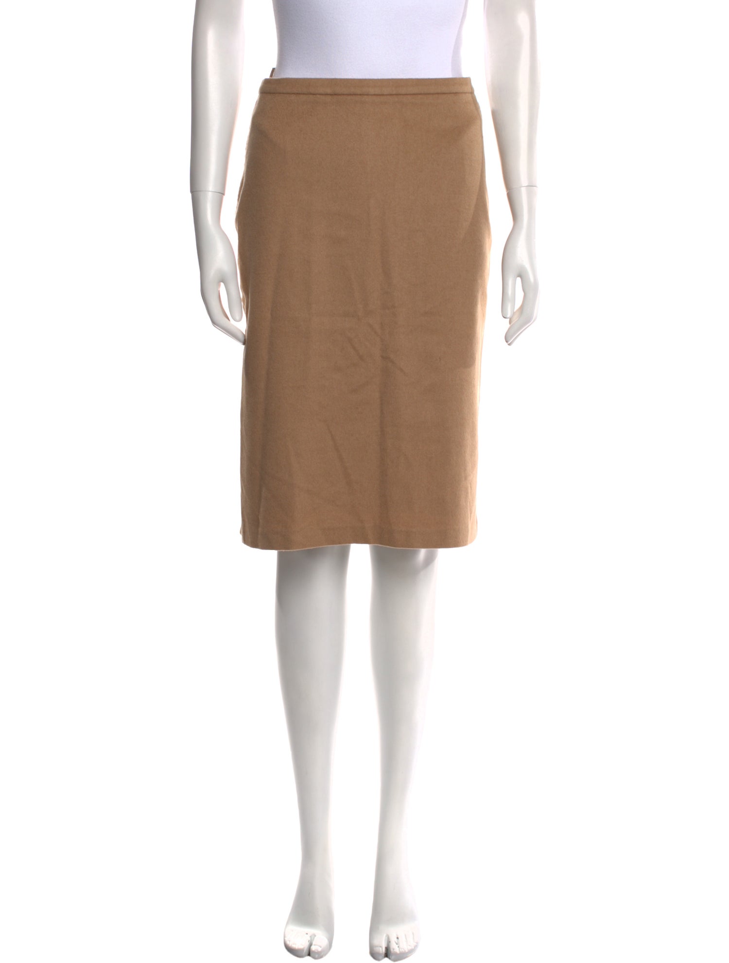 Max Mara Camel Hair Knee-Length Skirt