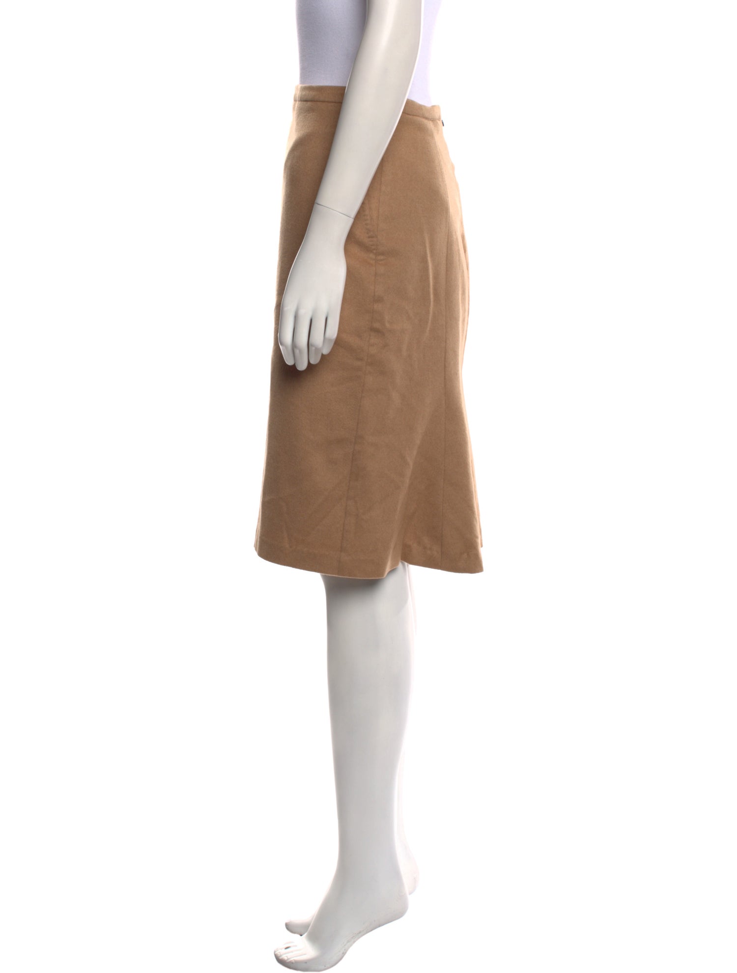Max Mara Camel Hair Knee-Length Skirt