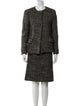 Max Mara Virgin Wool Tweed Pattern Skirt Suit