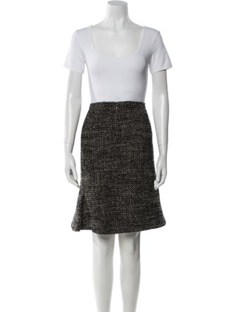 Max Mara Virgin Wool Tweed Pattern Skirt Suit