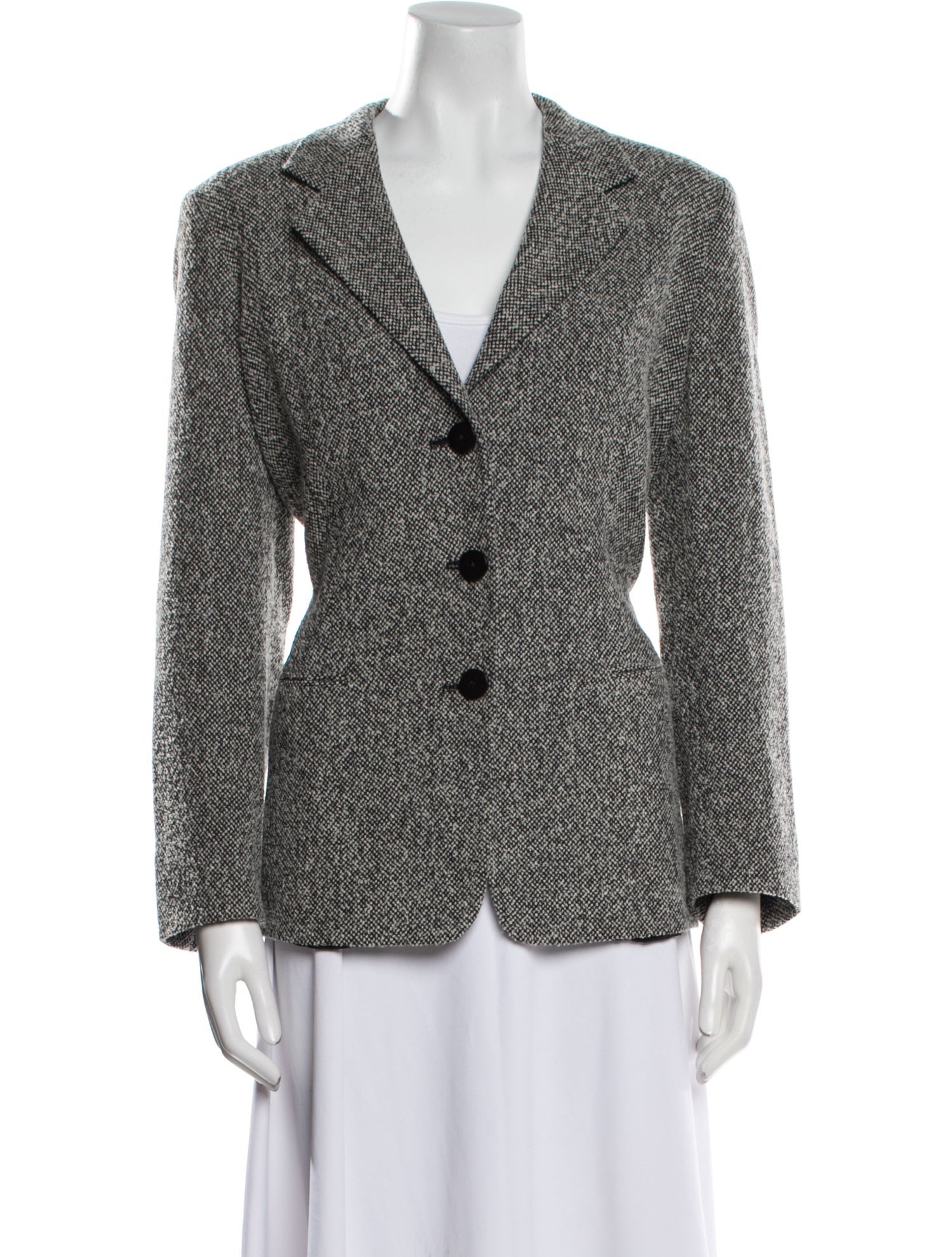 Max Mara Virgin Wool Printed Blazer