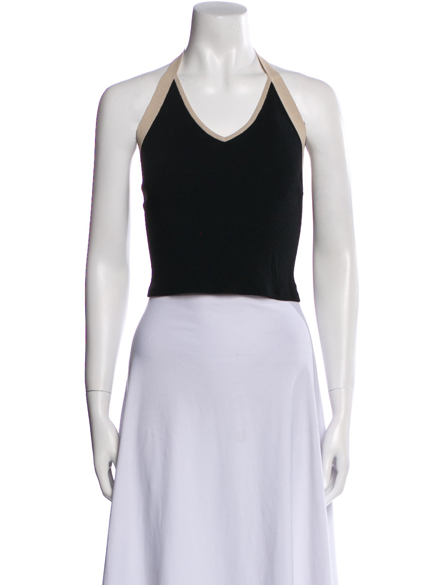 Max Mara Halterneck Sleeveless Crop Top