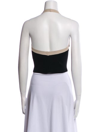 Max Mara Halterneck Sleeveless Crop Top