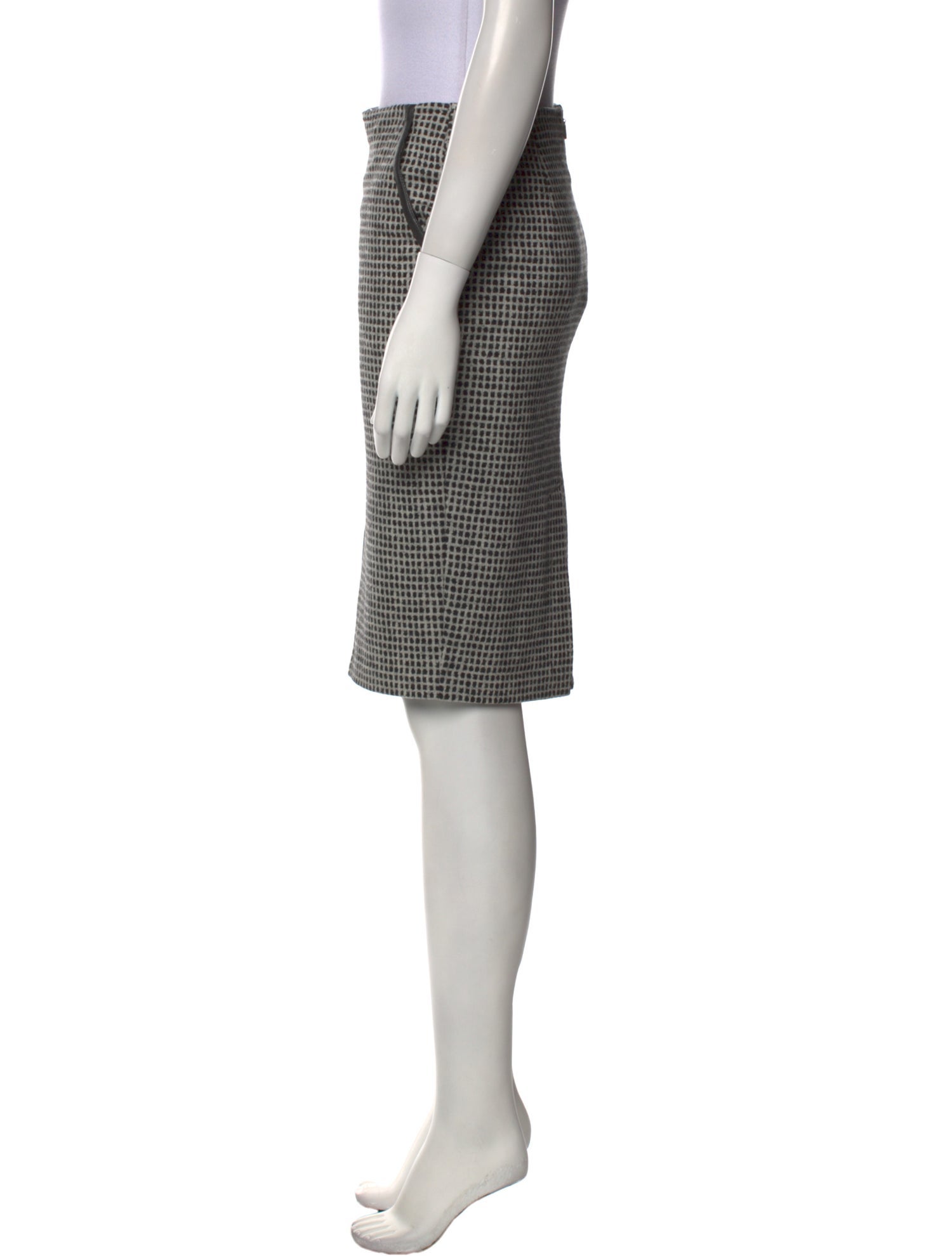 Max Mara Houndstooth Print Mini Skirt