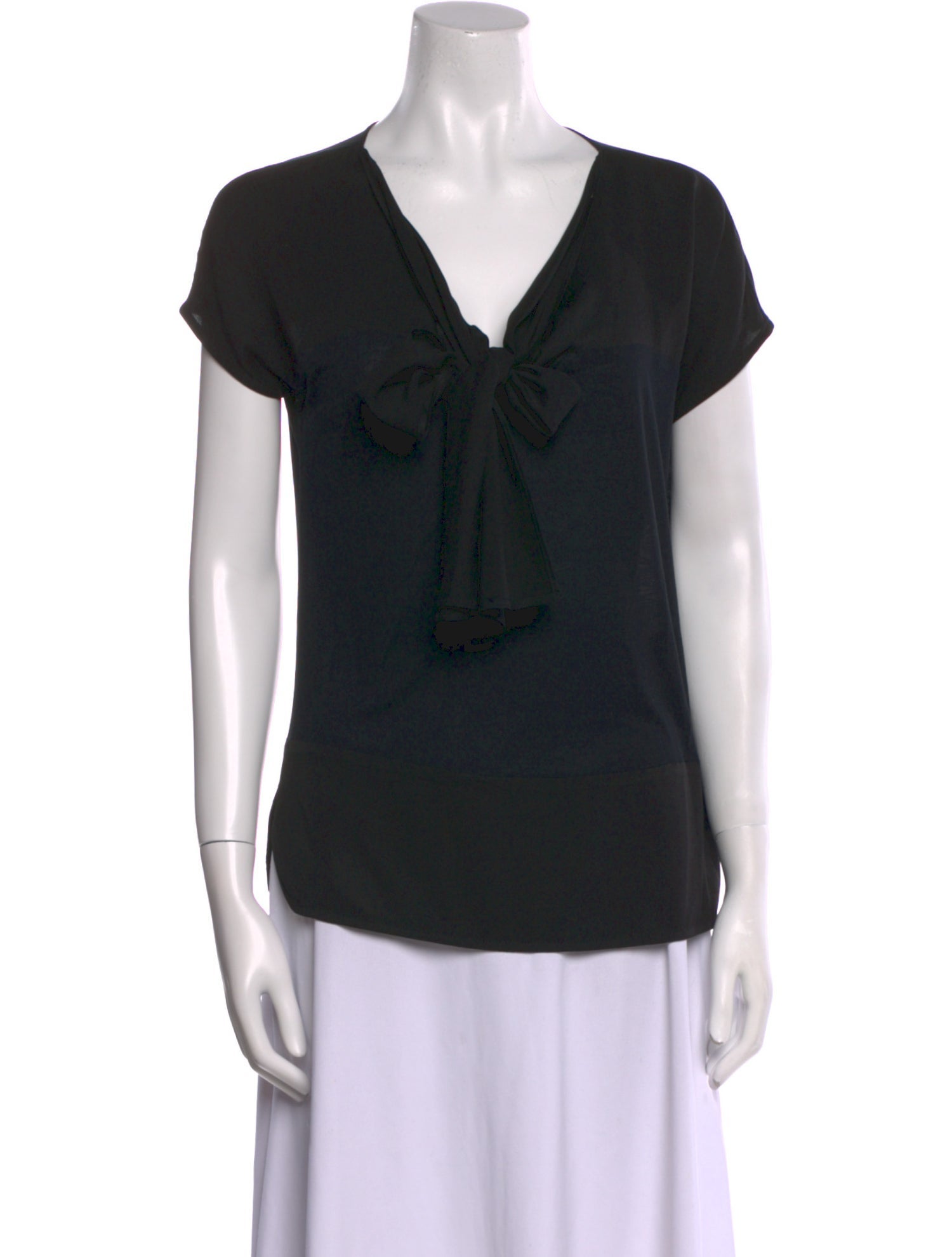 Max Mara V-Neck Short Sleeve Blouse