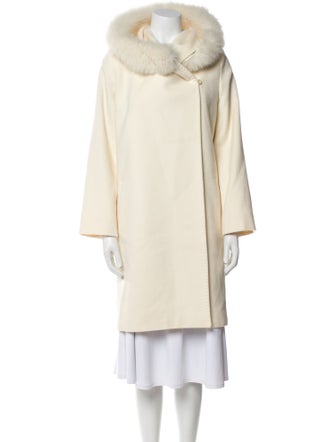 Max Mara Virgin Wool Faux Fur Coat