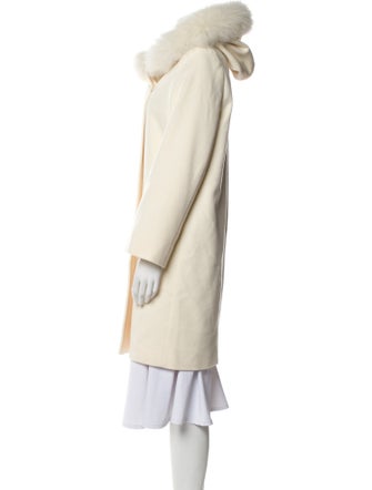 Max Mara Virgin Wool Faux Fur Coat