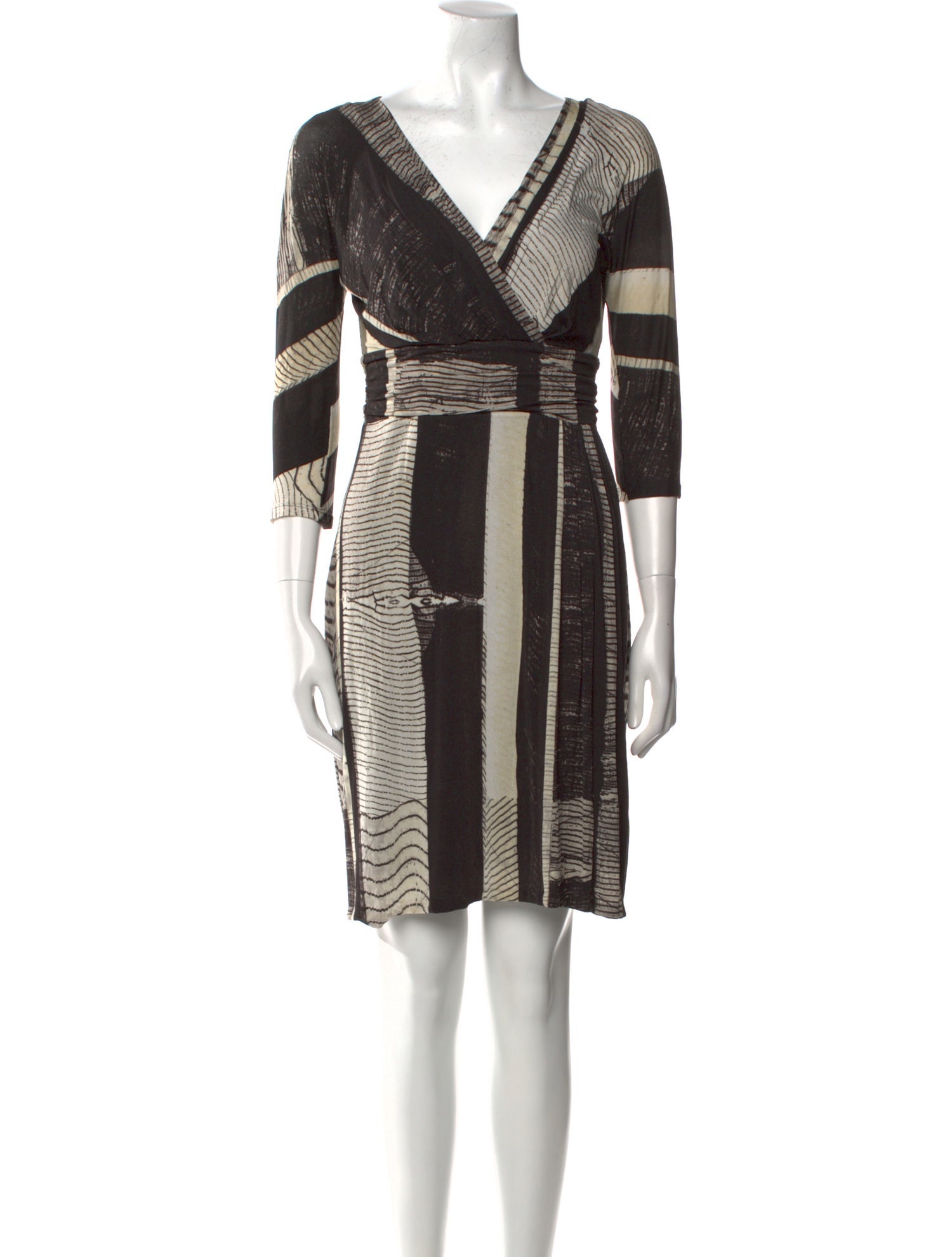Max Mara Striped Knee-Length Dress