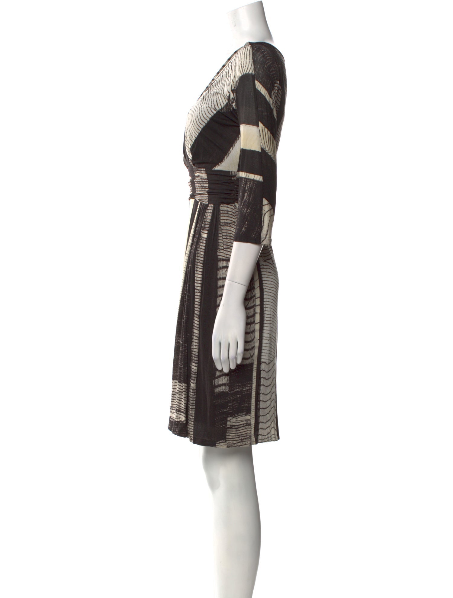 Max Mara Striped Knee-Length Dress