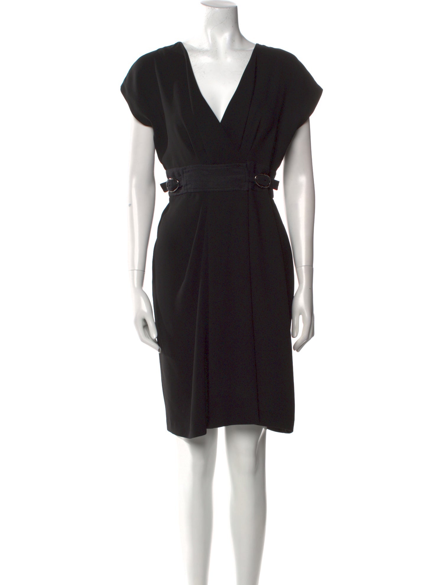 Max Mara V-Neck Knee-Length Dress