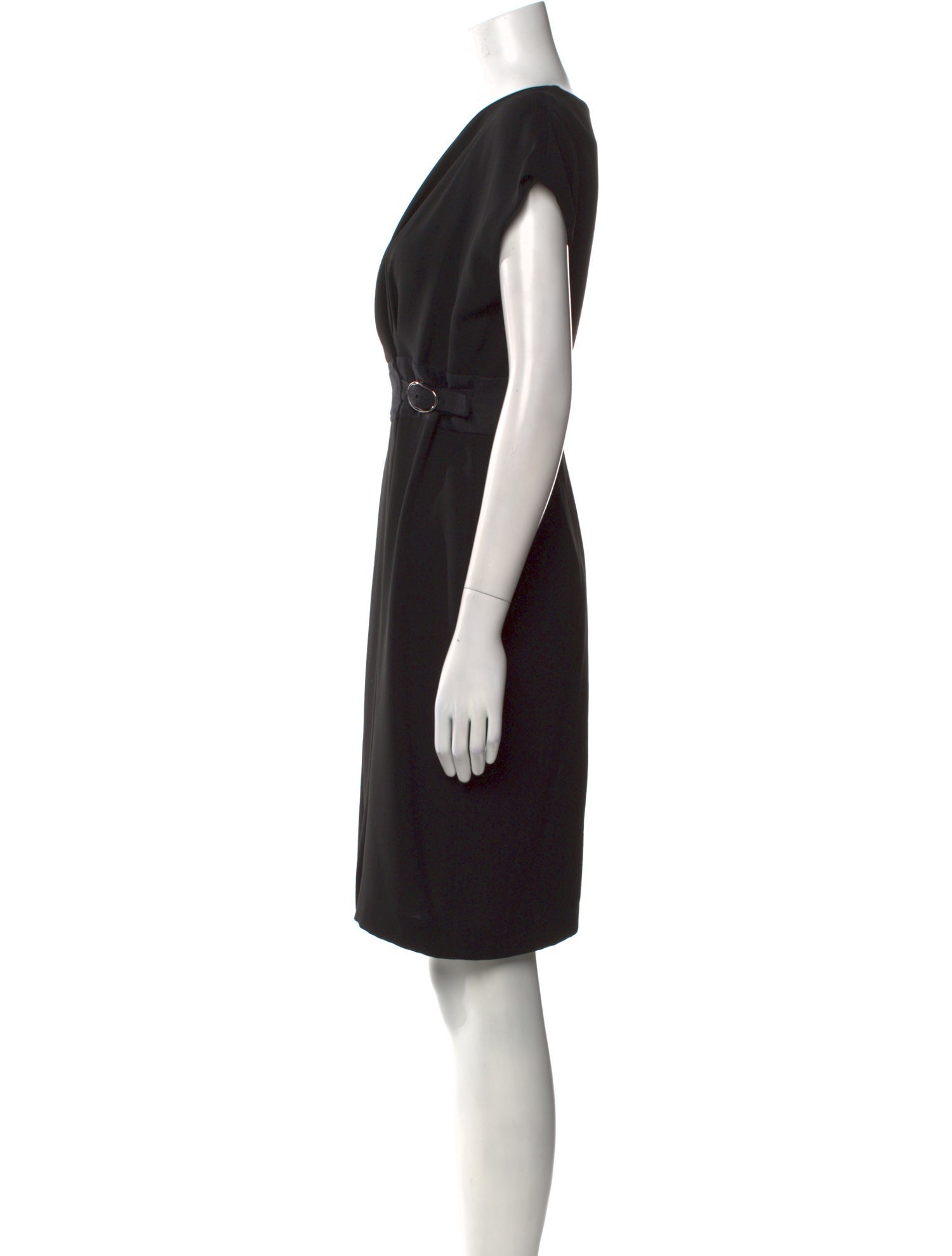 Max Mara V-Neck Knee-Length Dress