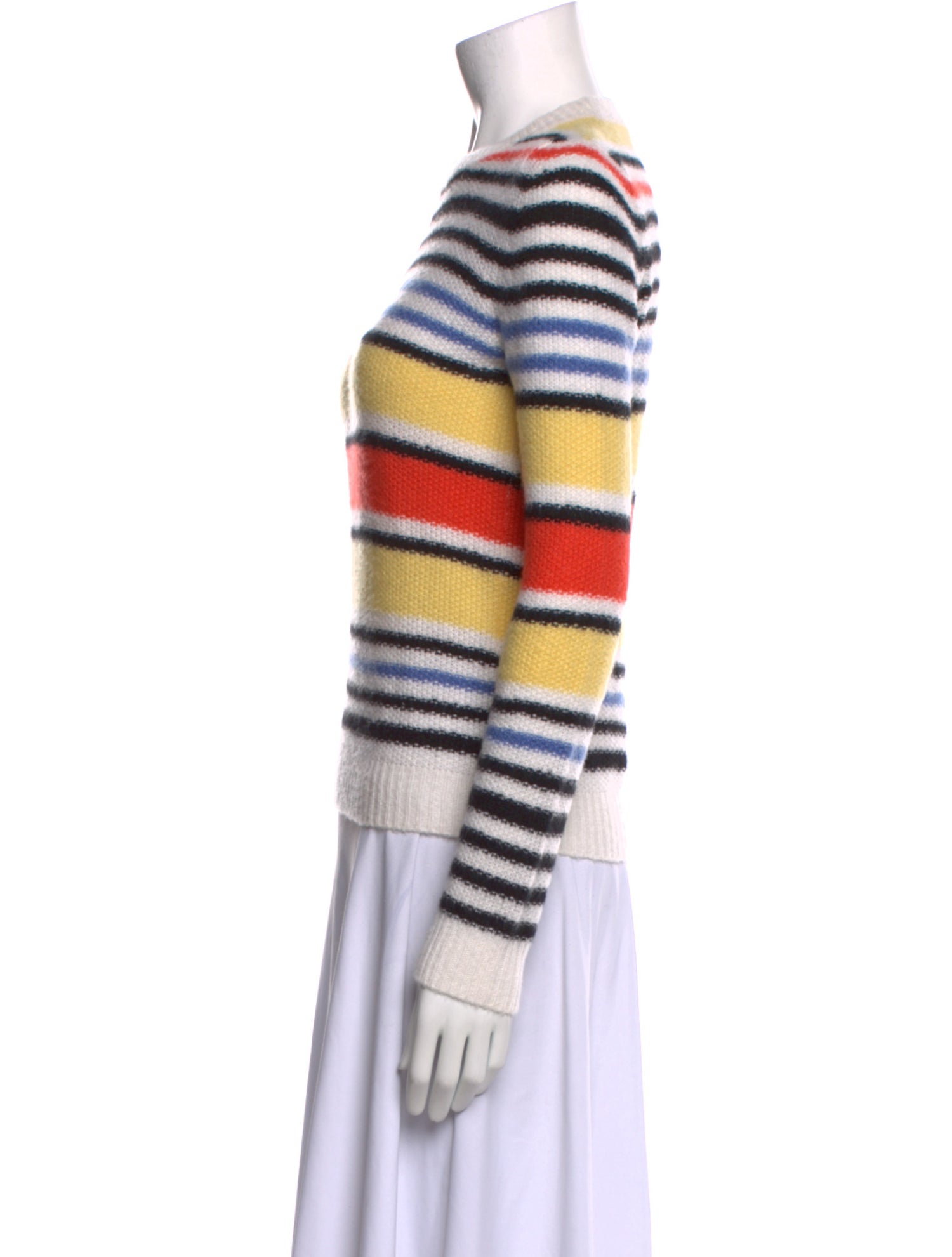 Max Mara Striped Scoop Neck Sweater