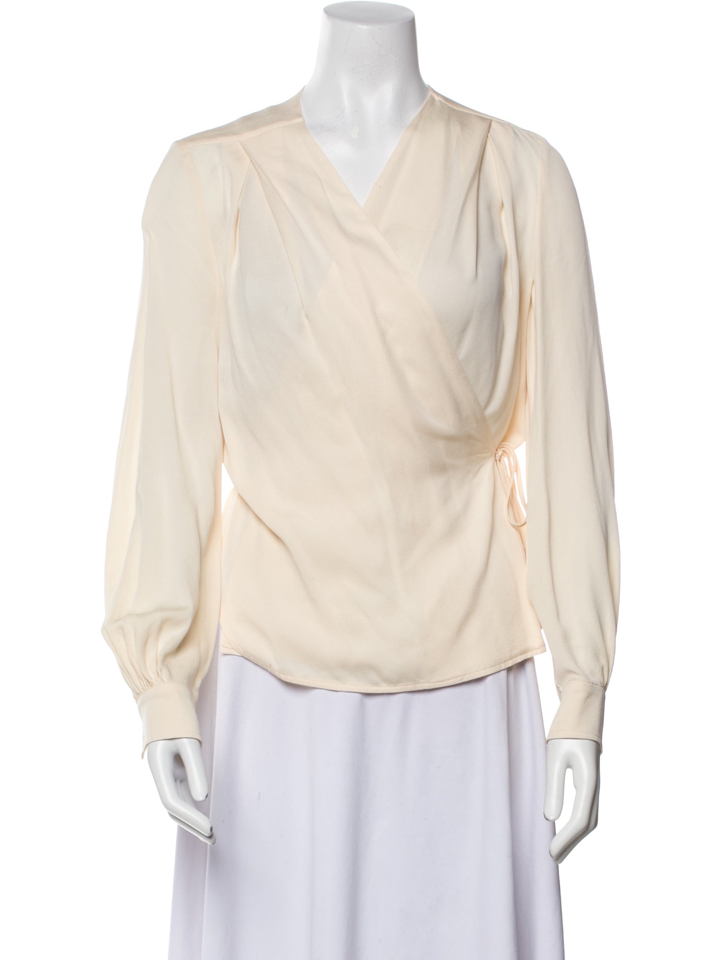 Max Mara V-Neck Long Sleeve Blouse