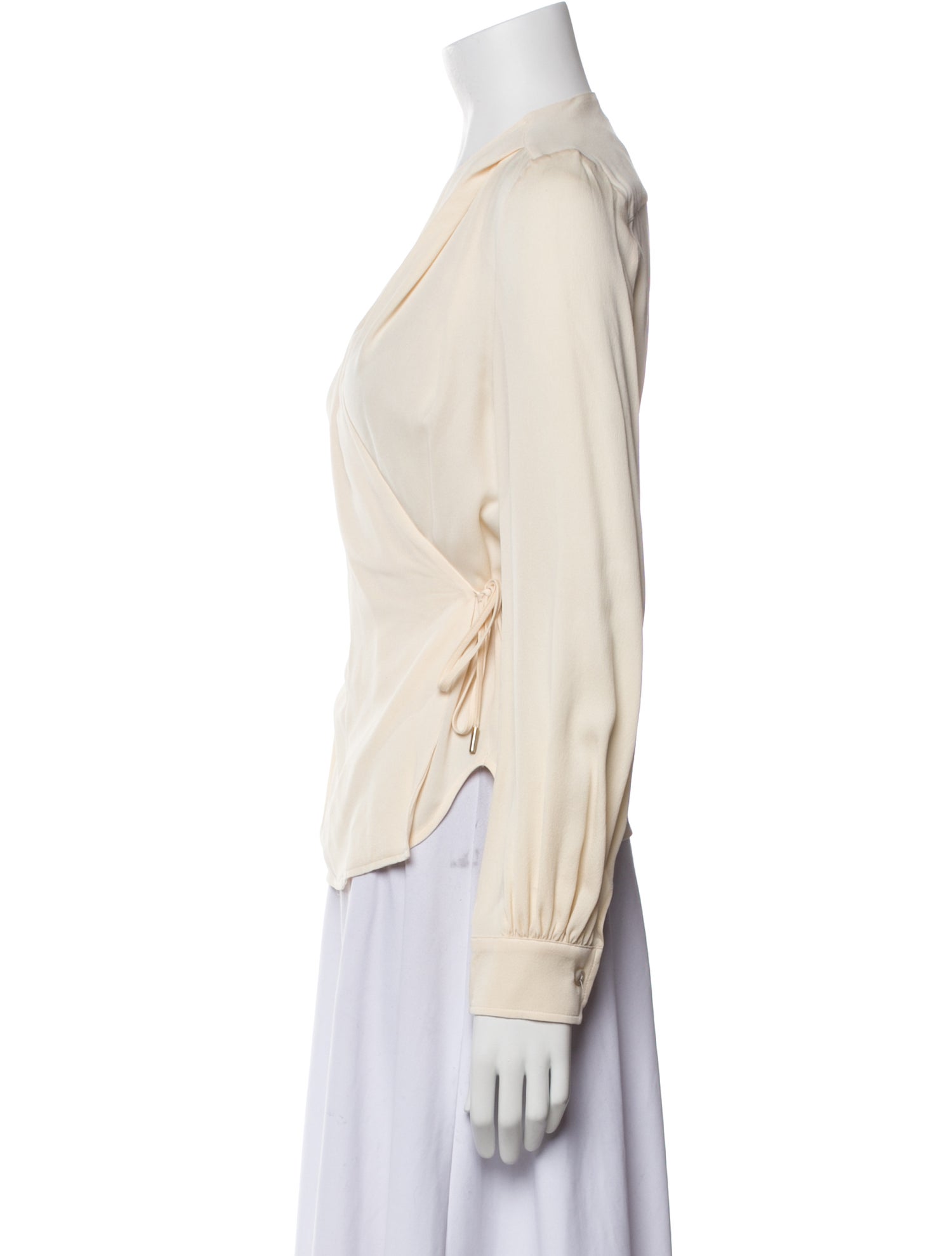 Max Mara V-Neck Long Sleeve Blouse