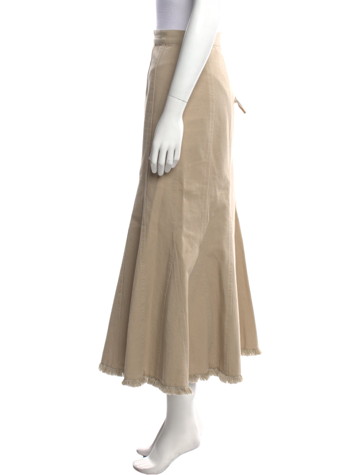 Max Mara Pleated Accents Midi Length Skirt