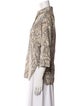 Max Mara Printed Three-Quarter Sleeve Button-Up Top