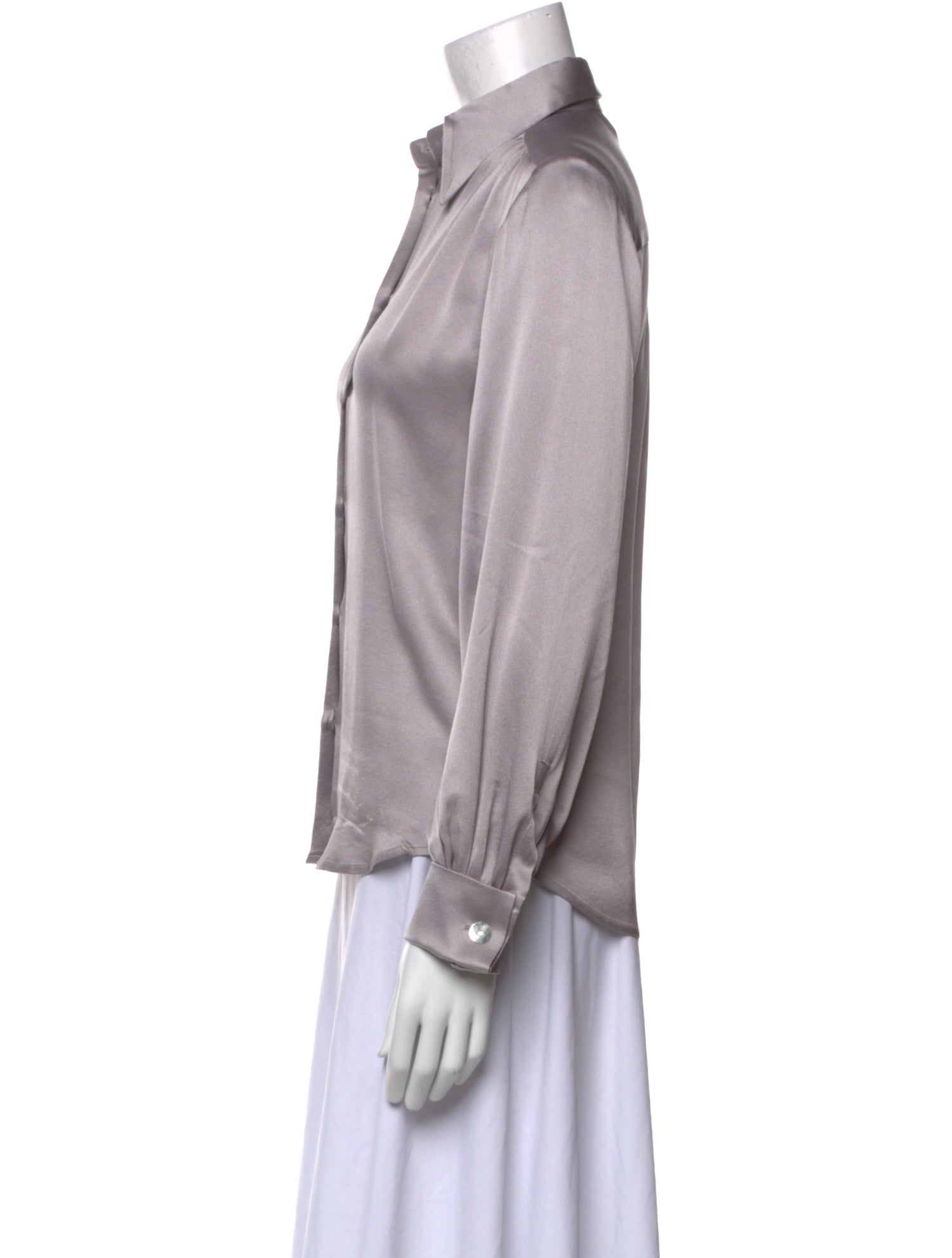 Max Mara Vintage Silk Button-Up Top