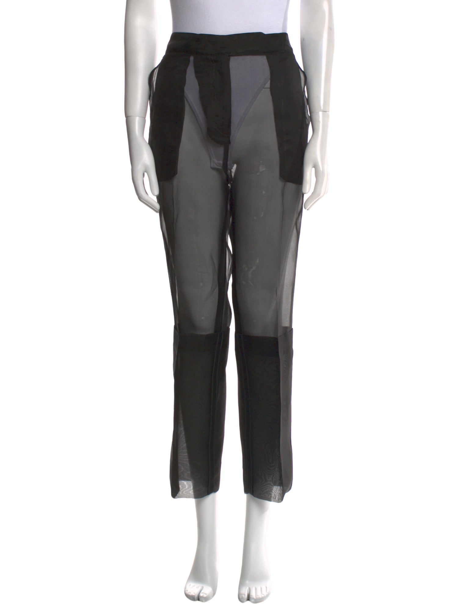 Max Mara Colorblock Pattern Straight Leg Pants