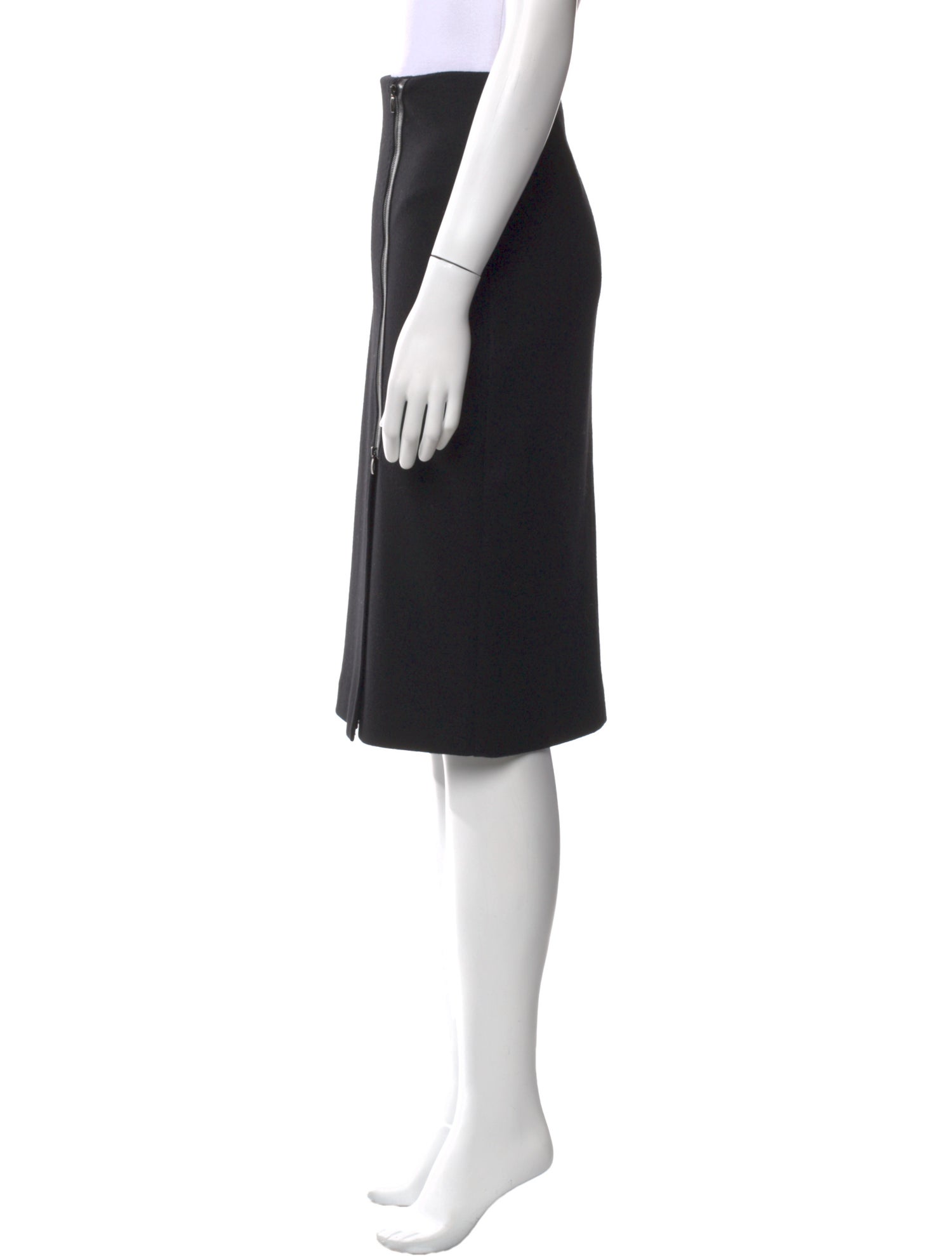 Max Mara Virgin Wool Knee-Length Skirt