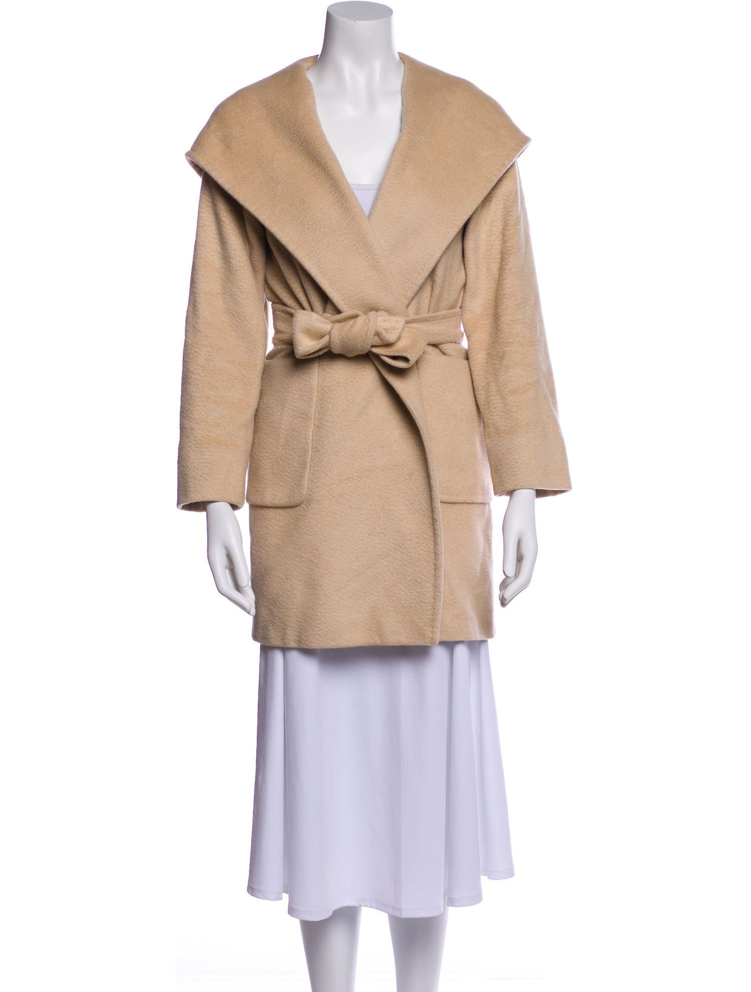 Max Mara Rialto Camel Hair Faux Fur Coat