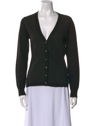Max Mara Wool Polka Dot Print Sweater