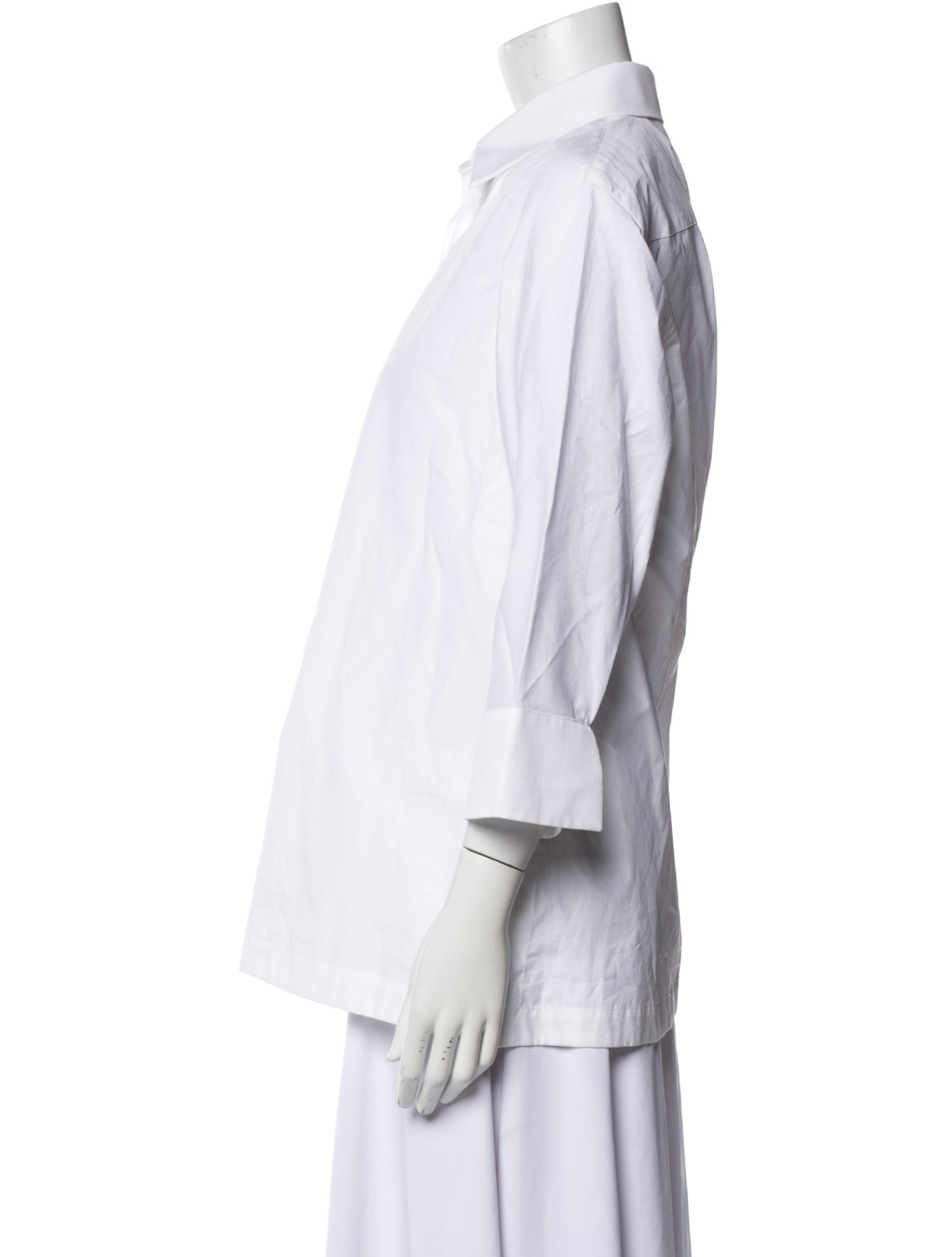 Max Mara Three-Quarter Sleeve Button-Up Top