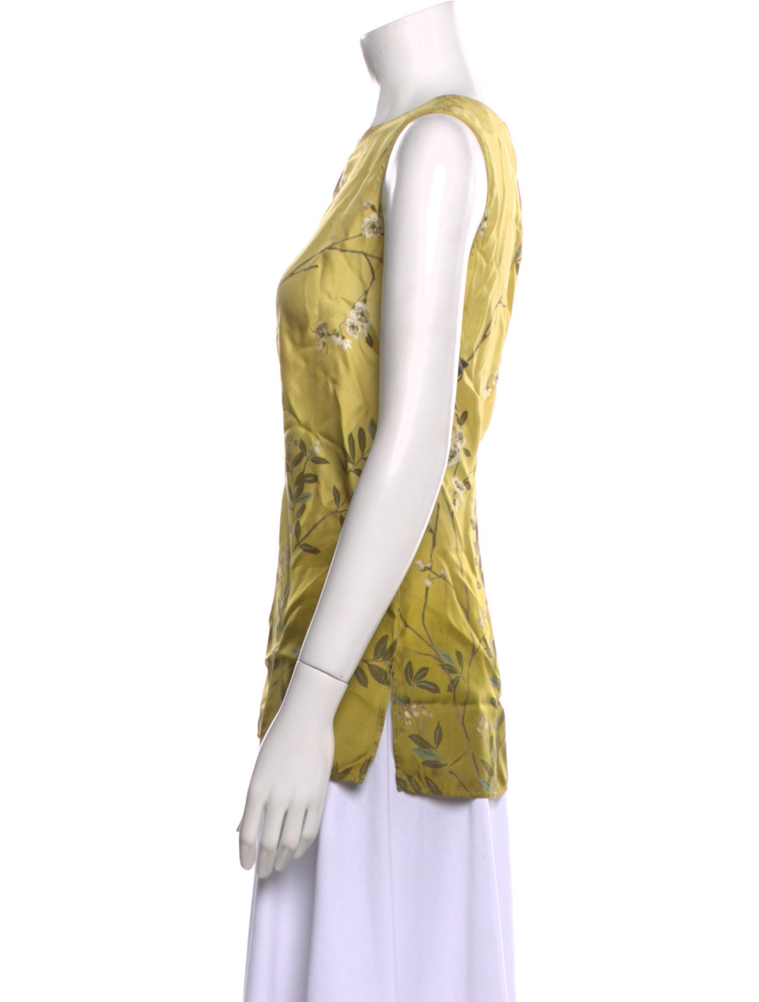 'S Max Mara Silk Floral Print Top