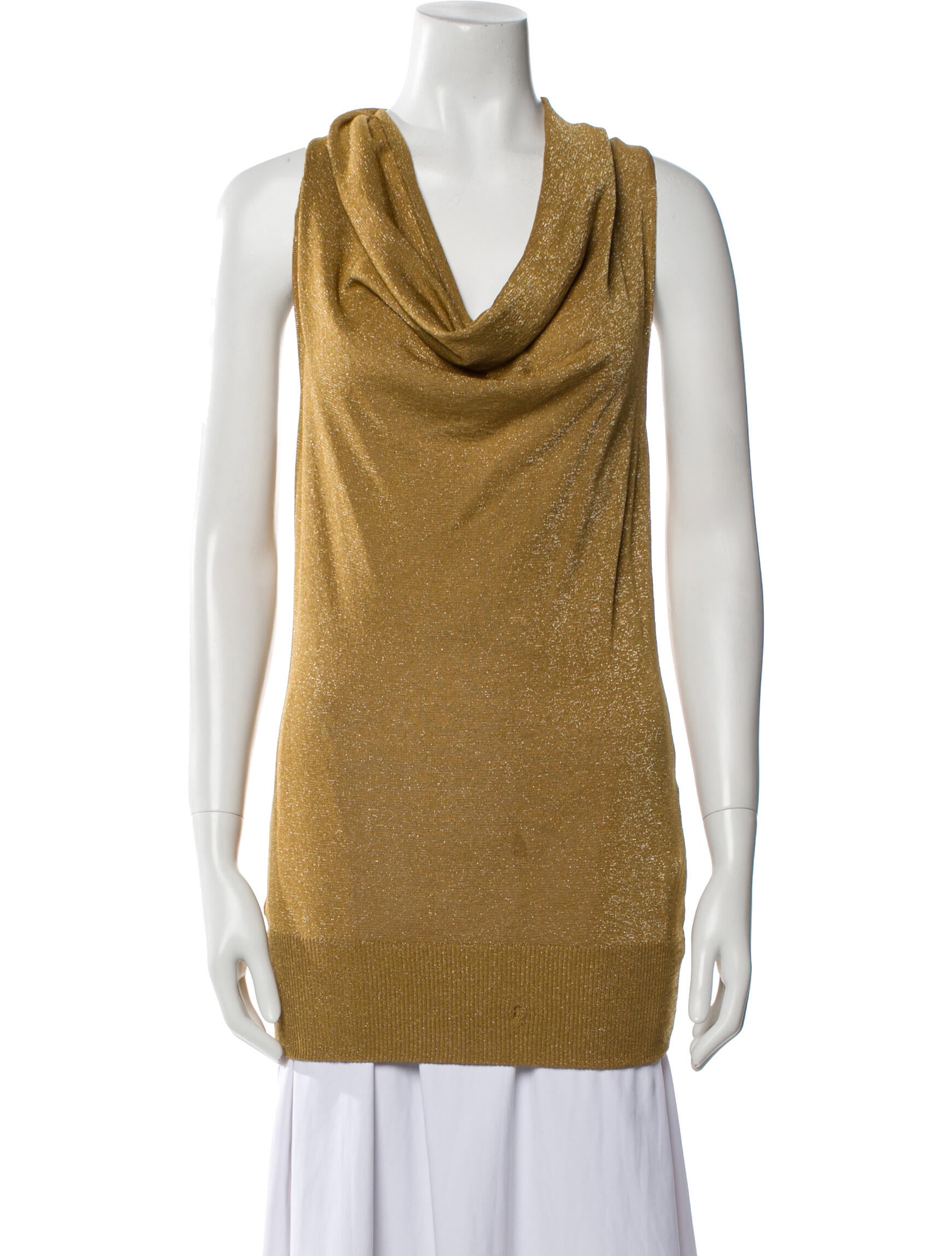Max Mara Cowl Neck Sleeveless Tunic