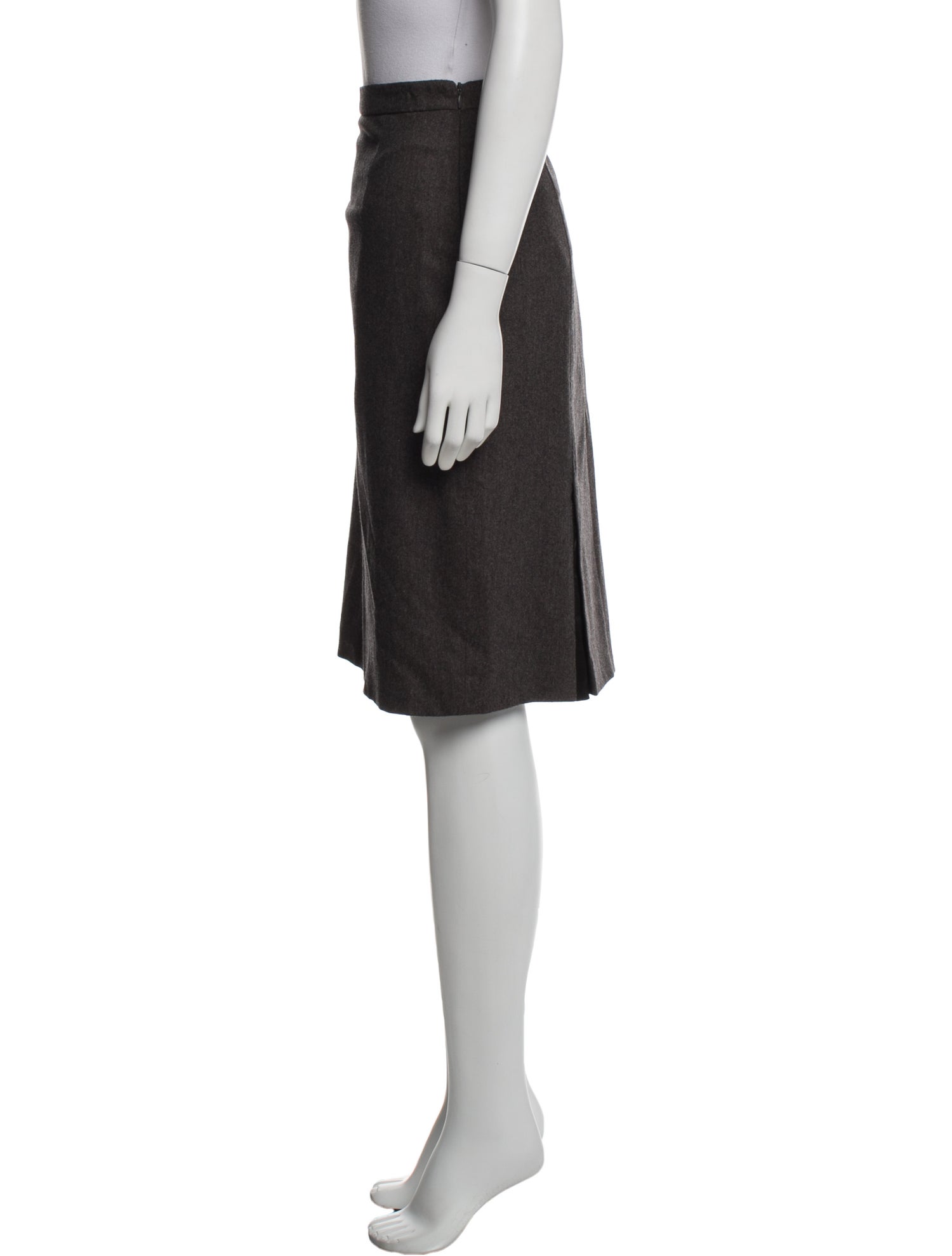 Max Mara Virgin Wool Knee-Length Skirt