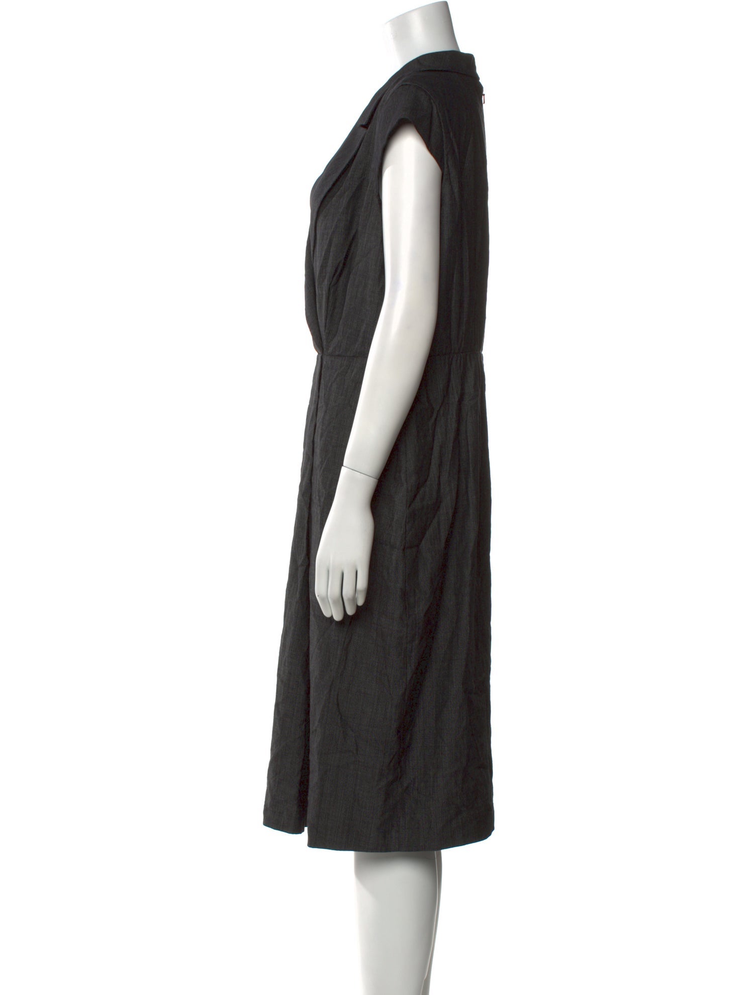 Max Mara V-Neck Midi Length Dress