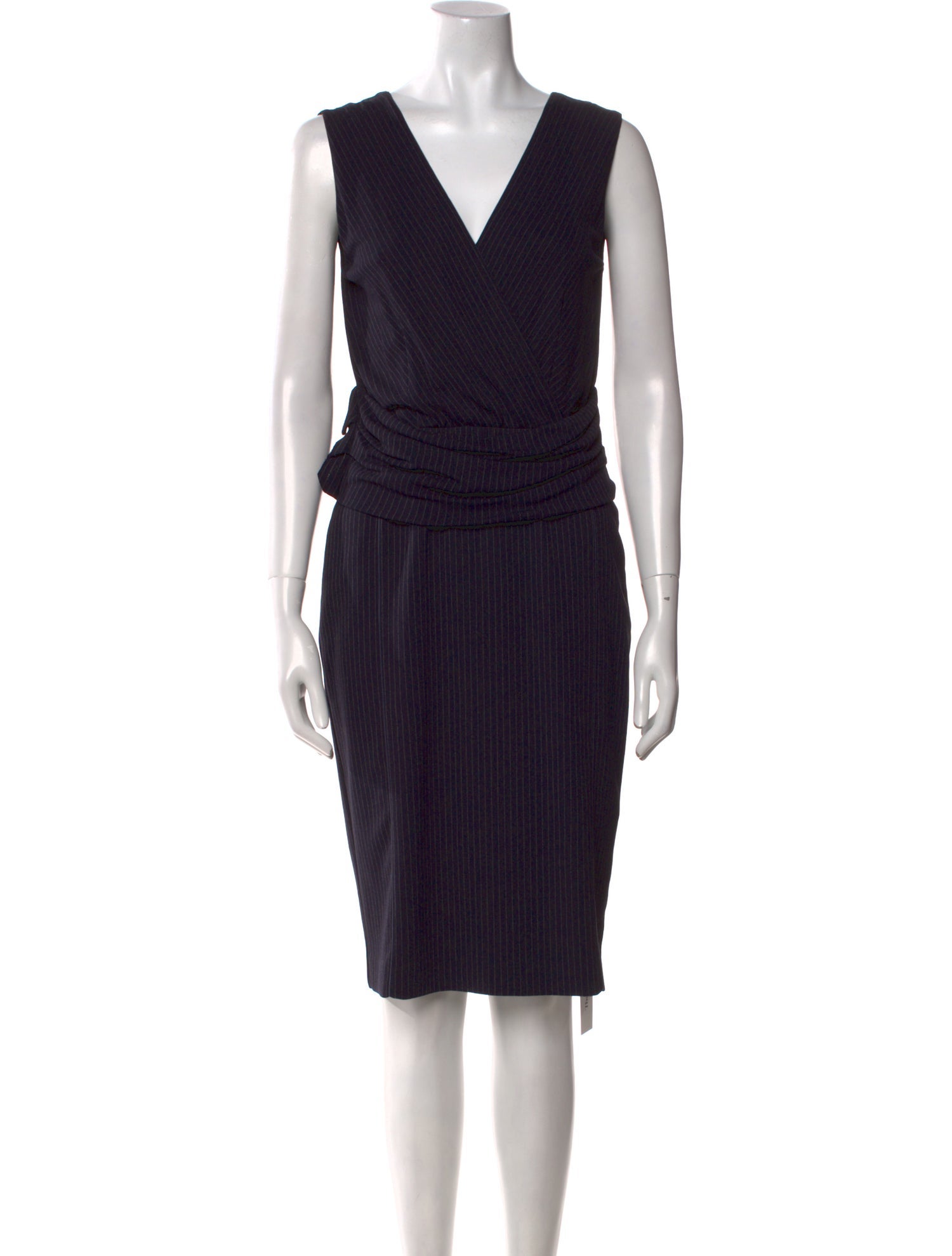 Max Mara V-Neck Knee-Length Dress