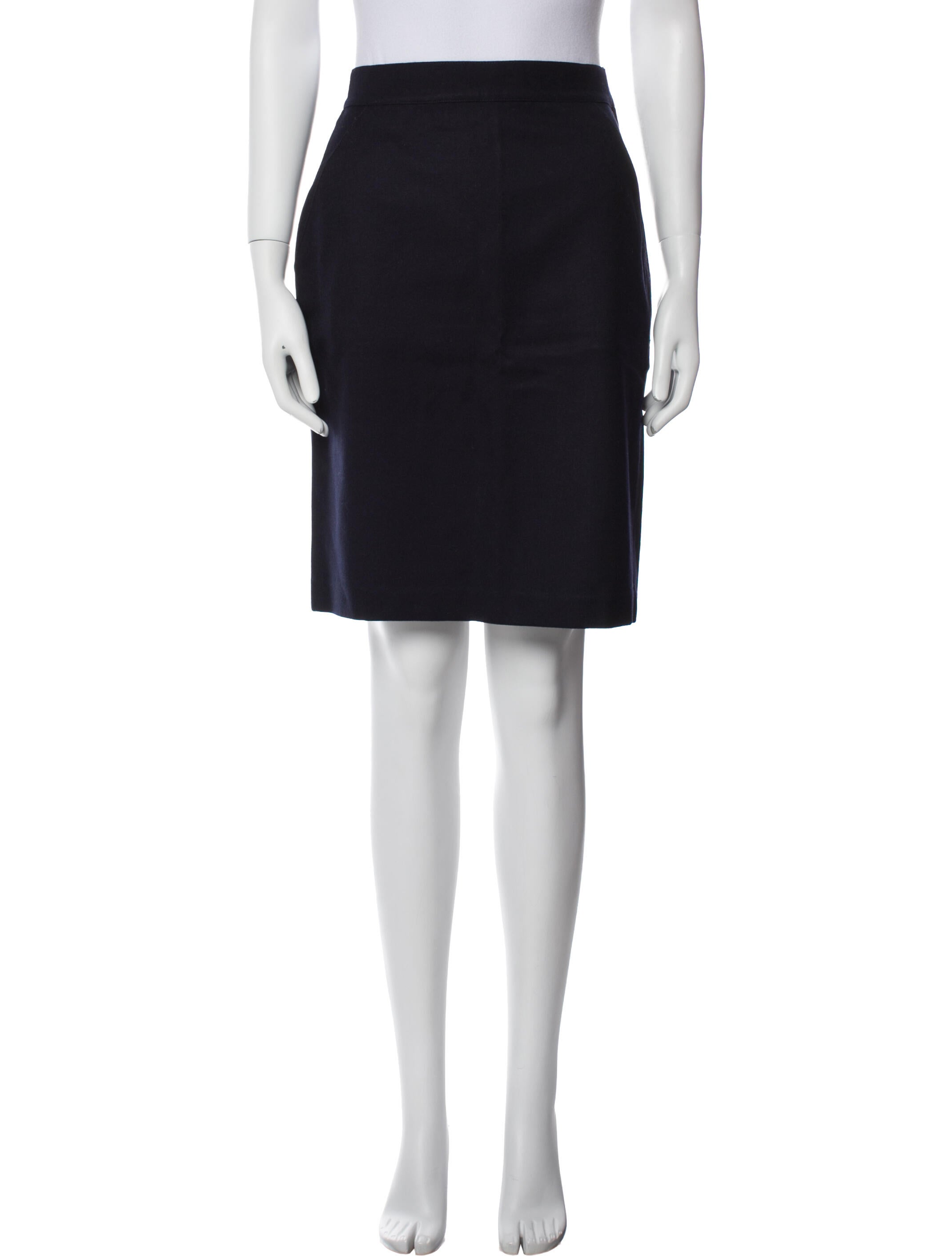 Max Mara Virgin Wool Knee-Length Skirt