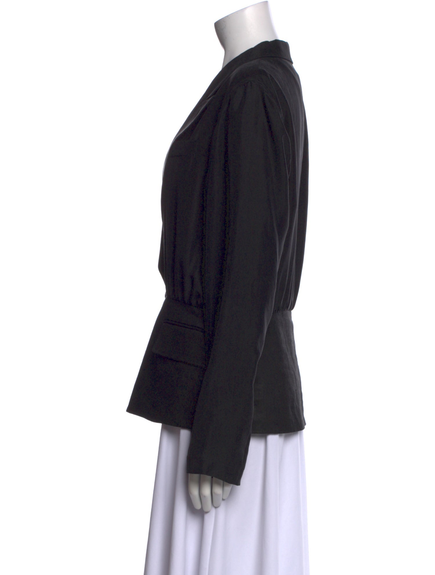 Max Mara Silk V-Neck Blouse