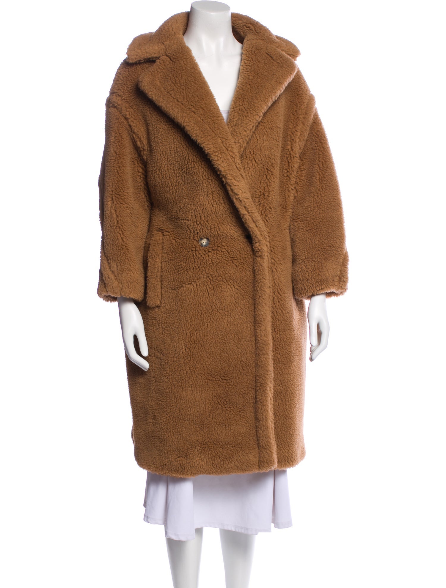 Max Mara Teddy Bear Camel Hair Fur Coat