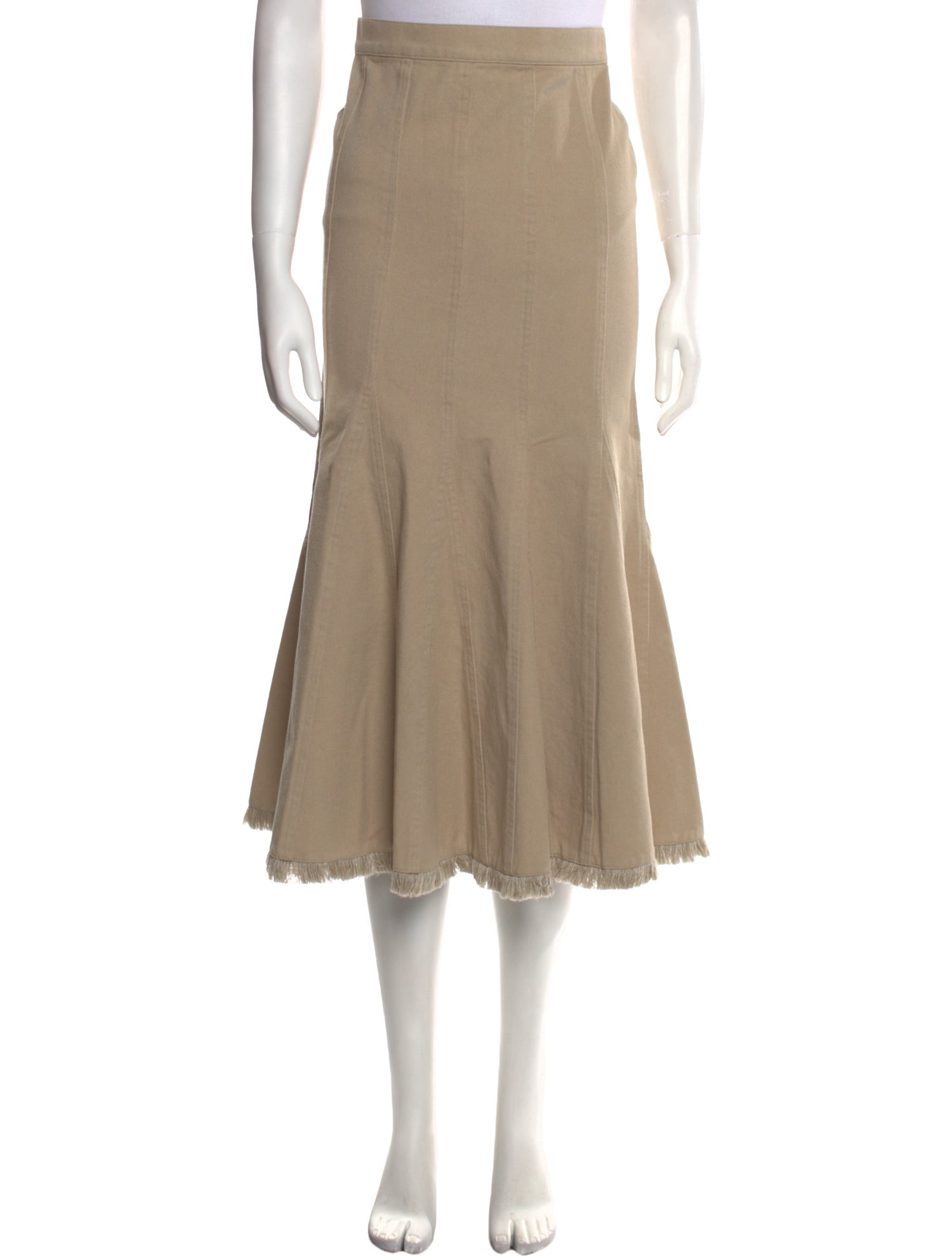 Max Mara Pleated Accents Midi Length Skirt